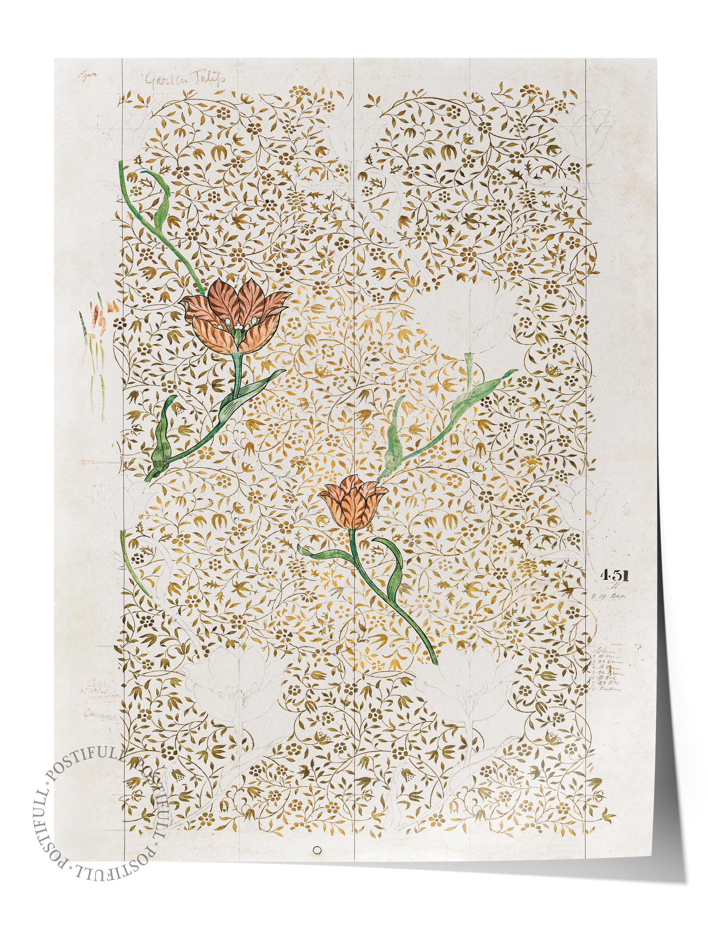 William Morris Poster No:20 Modern Sanat Poster - Sanat Dekor Serisi - Duvar Tablosu, HD Baskı