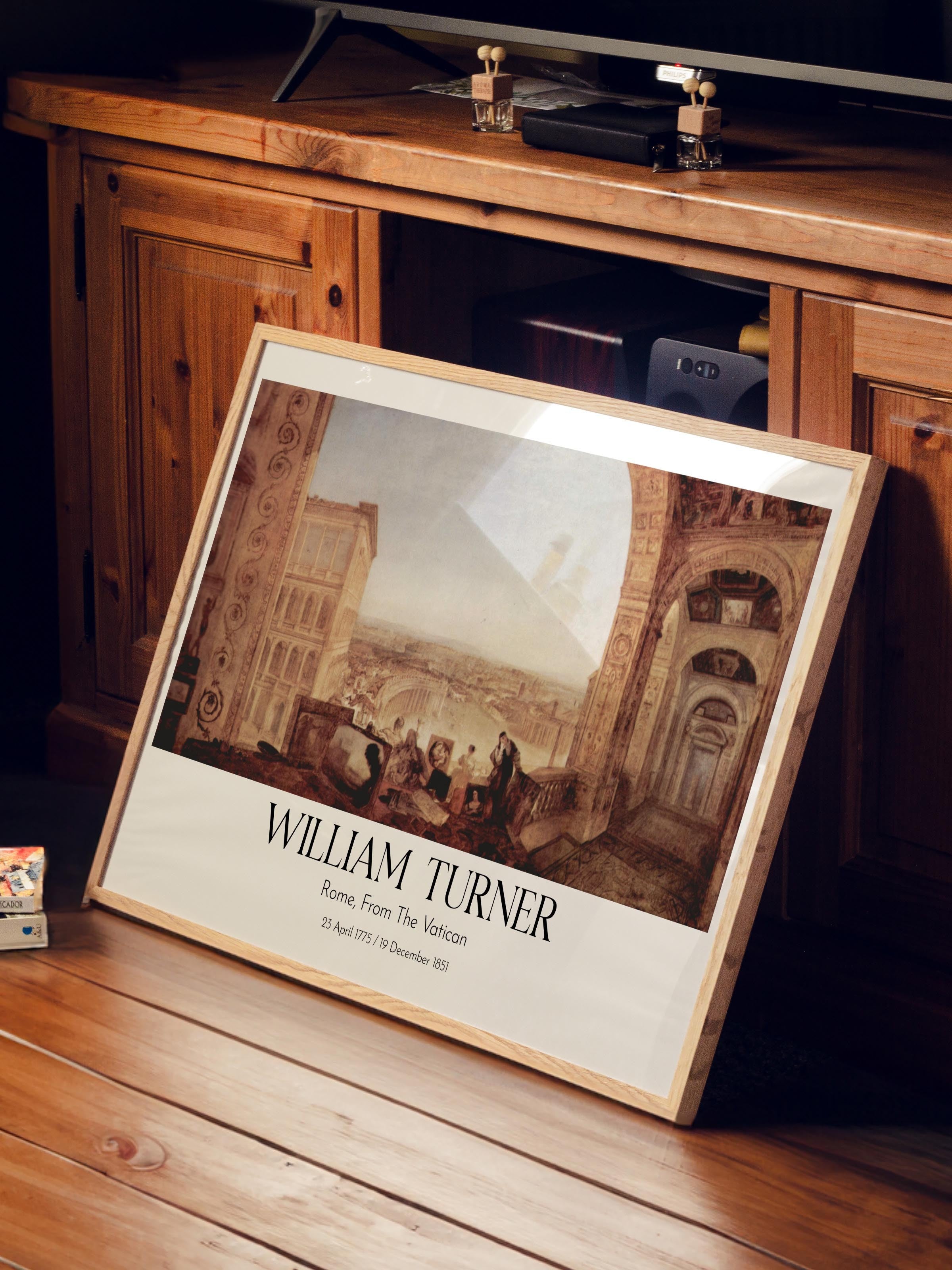 William Turner - Rome, From The Vatican, Ahşap Çerçeveli Tablo, Sanat Serisi NO:112471
