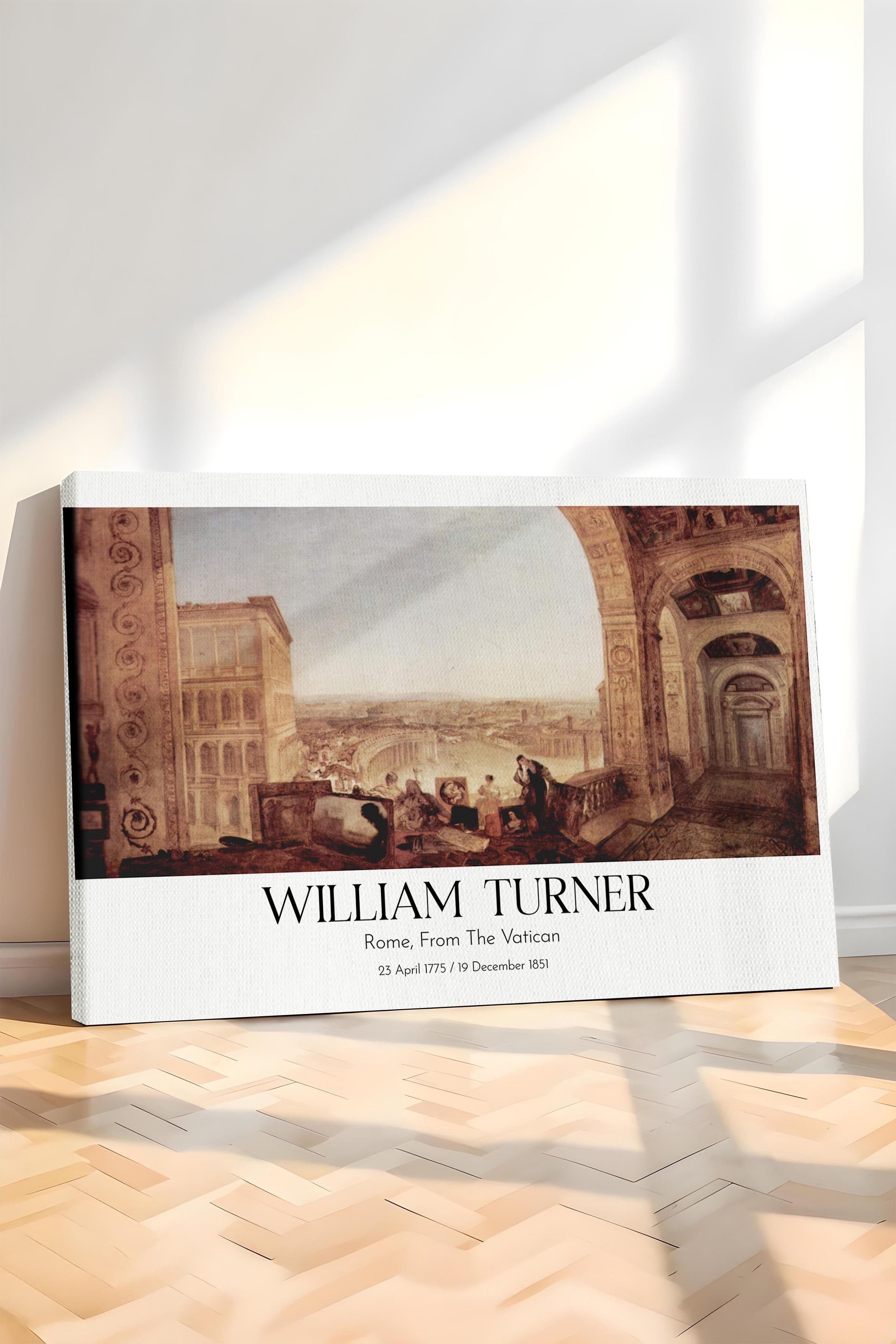 William Turner - Rome, From The Vatican, Kanvas Tablo, Sanat Serisi NO:112471