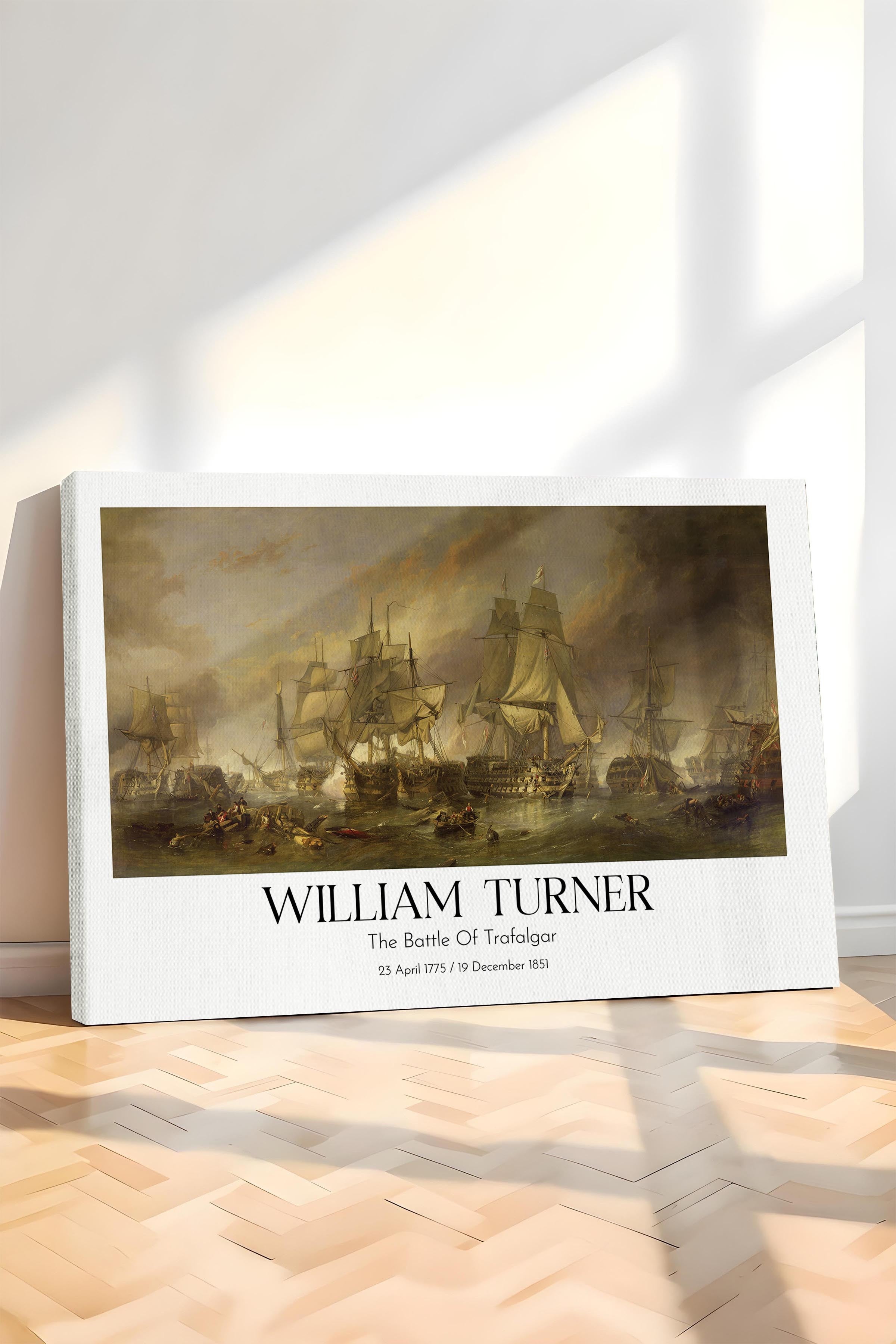 William Turner - The Battle Of Trafalgar, Kanvas Tablo, Sanat Serisi NO:112473