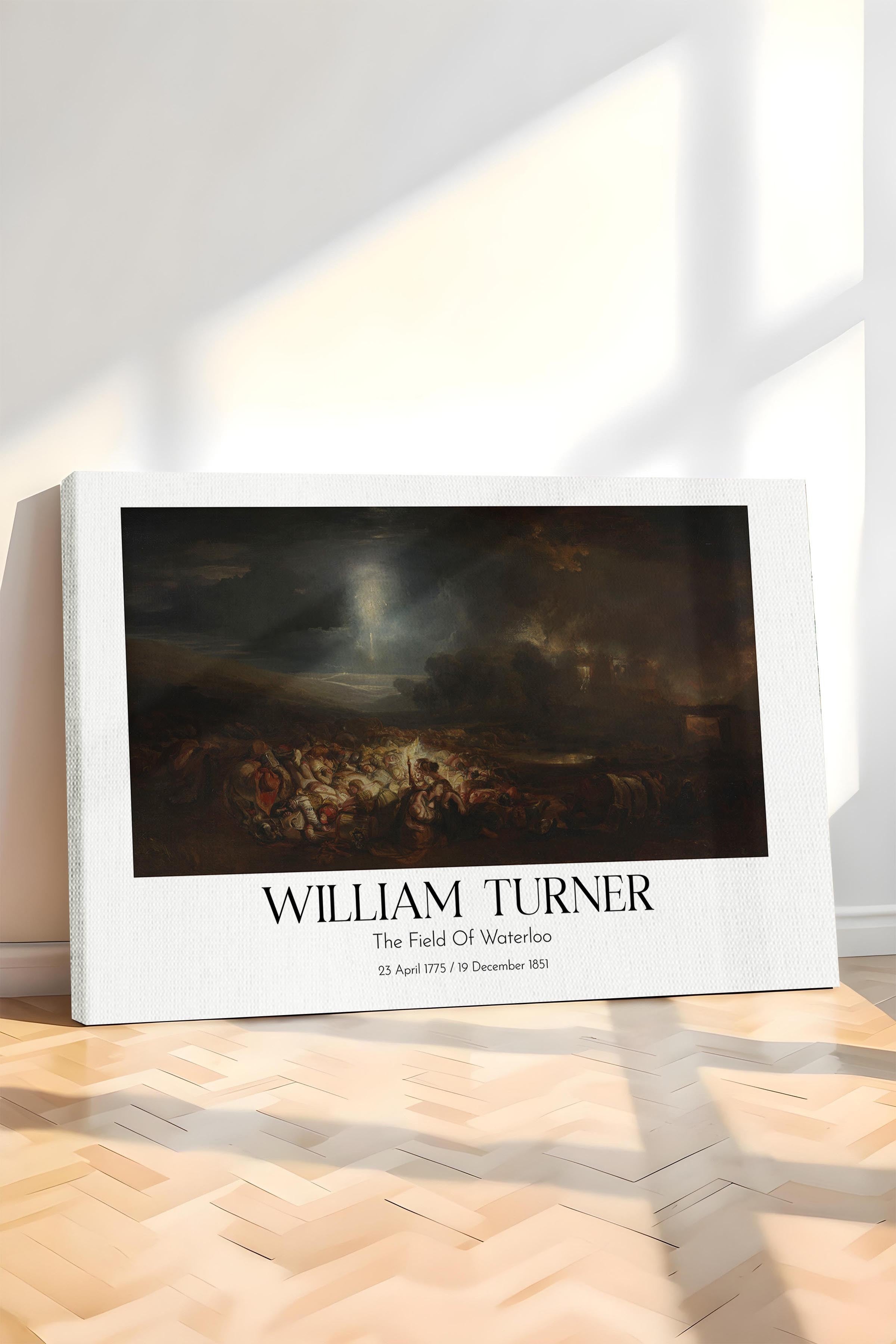 William Turner - The Field Of Waterloo, Kanvas Tablo, Sanat Serisi NO:112474