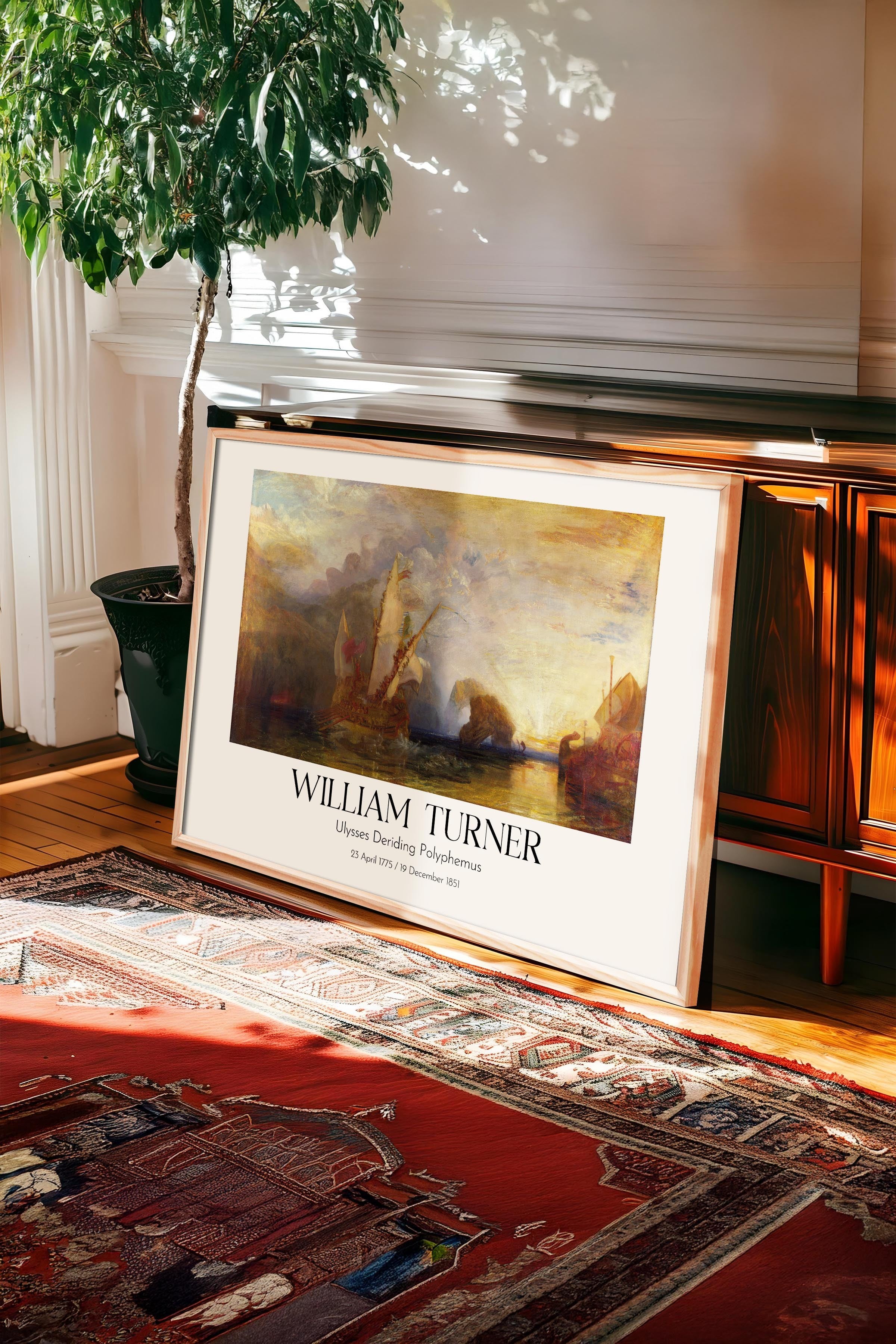 William Turner - Ulysses Deriding Polyphemus, Ahşap Çerçeveli Tablo, Sanat Serisi NO:112476