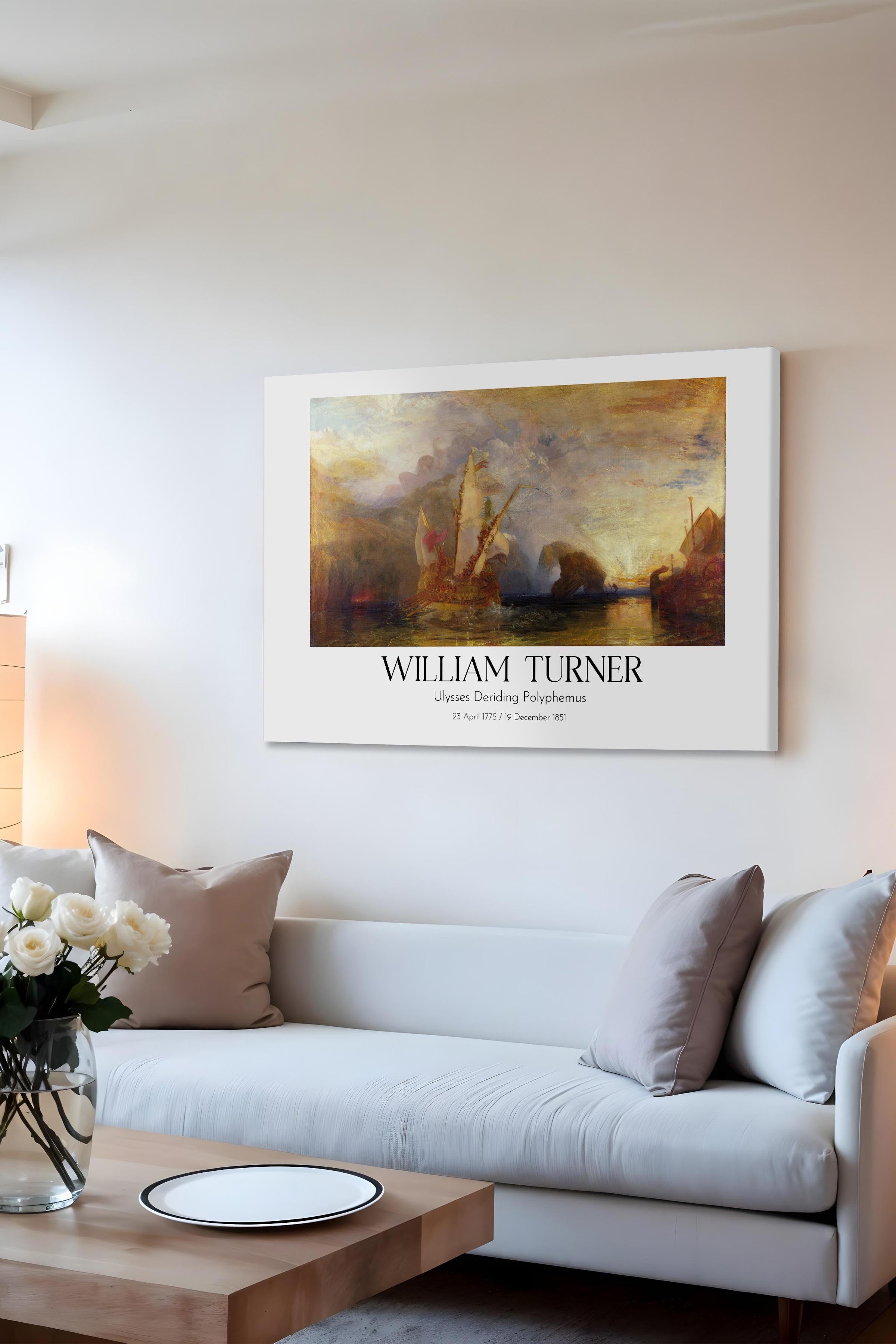 William Turner - Ulysses Deriding Polyphemus, Kanvas Tablo, Sanat Serisi NO:112476