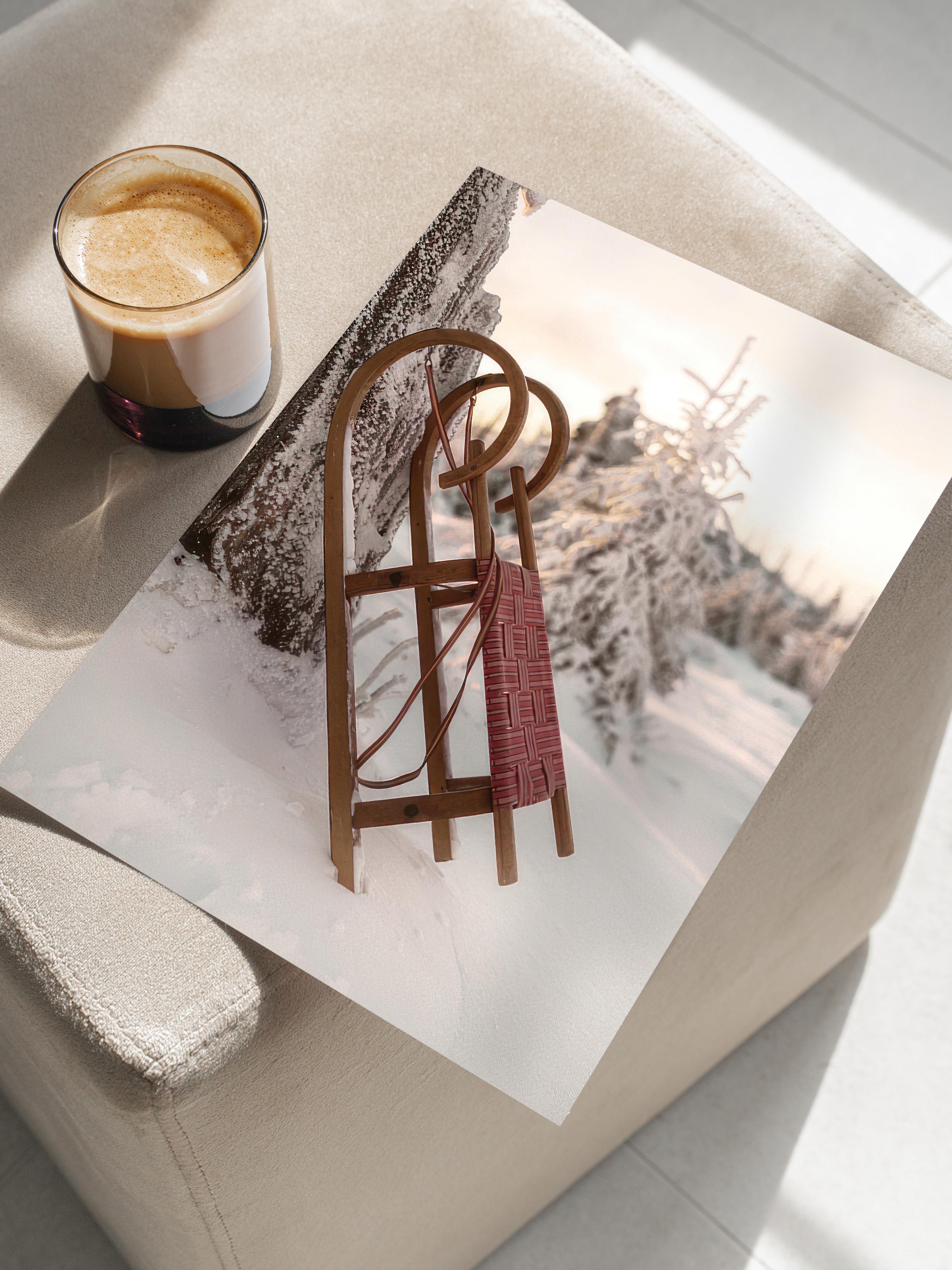 Winter Sleigh  Poster, Çerçevesiz Duvar Posteri, Yılbaşı Duvar Tablosu Comfort Serisi NO:108512