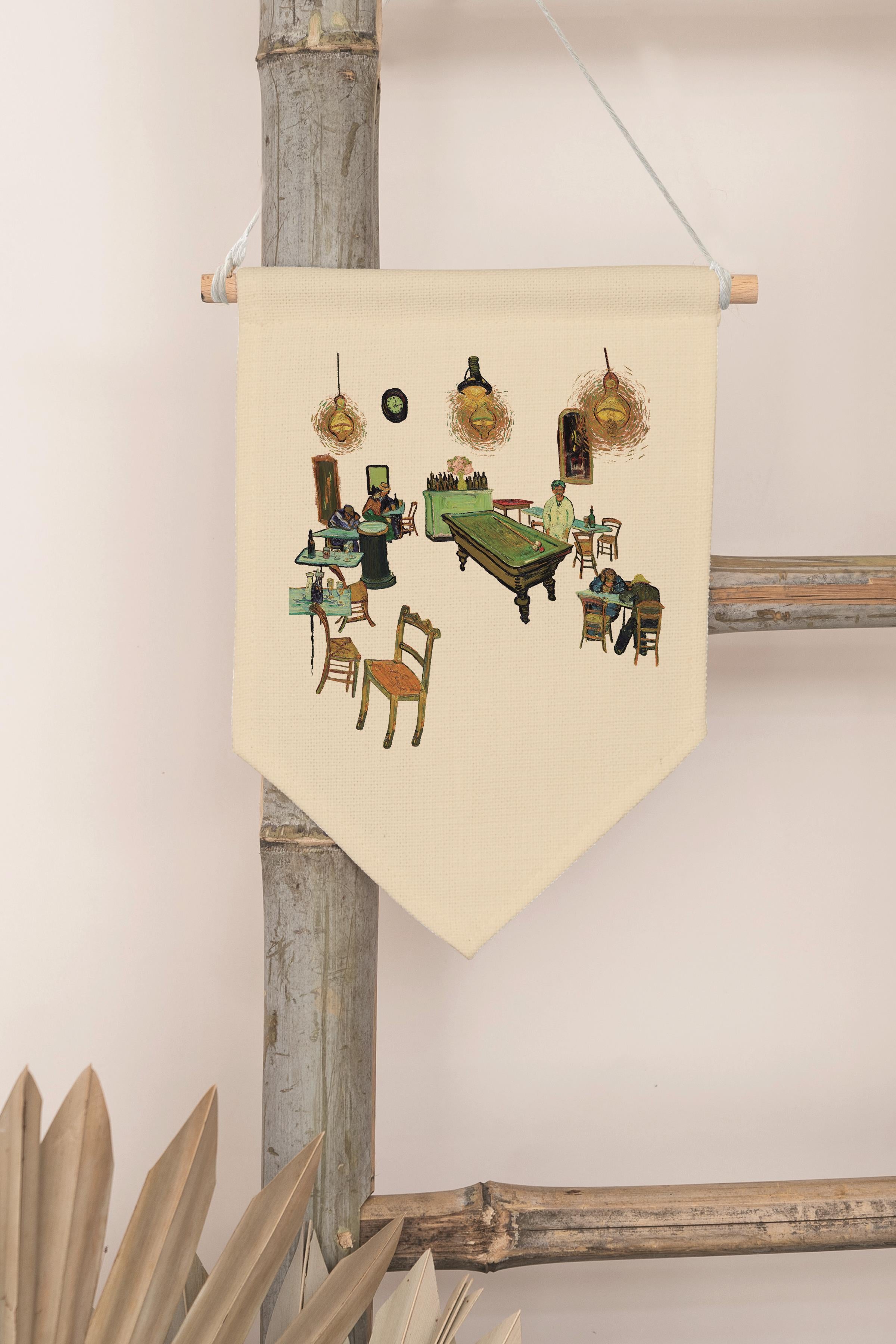 Yatak Odası Pinterest Duvar Dekoru, Van Gogh Sanat Serisi, Kanvas Flama Askılı Duvar Örtüsü NO:411