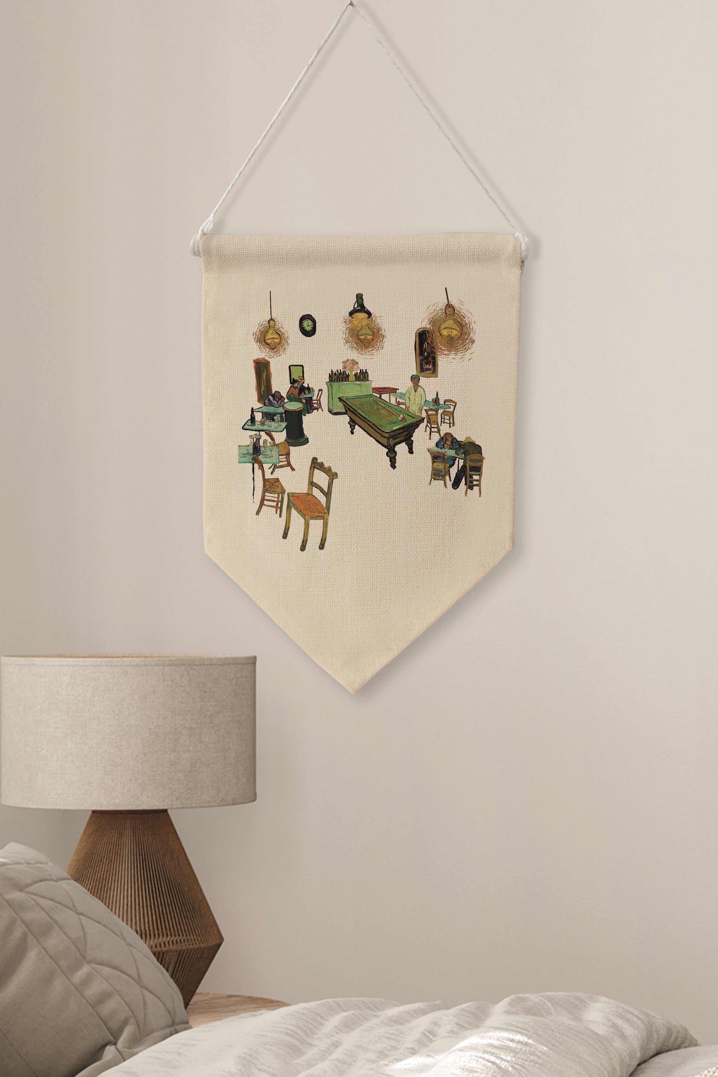 Yatak Odası Pinterest Duvar Dekoru, Van Gogh Sanat Serisi, Kanvas Flama Askılı Duvar Örtüsü NO:411