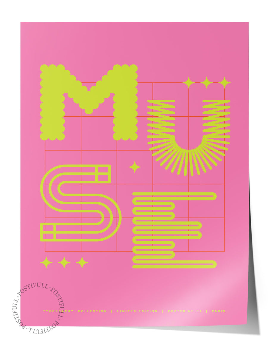 MUSE Yazı Sanatı Çerçevesiz Poster