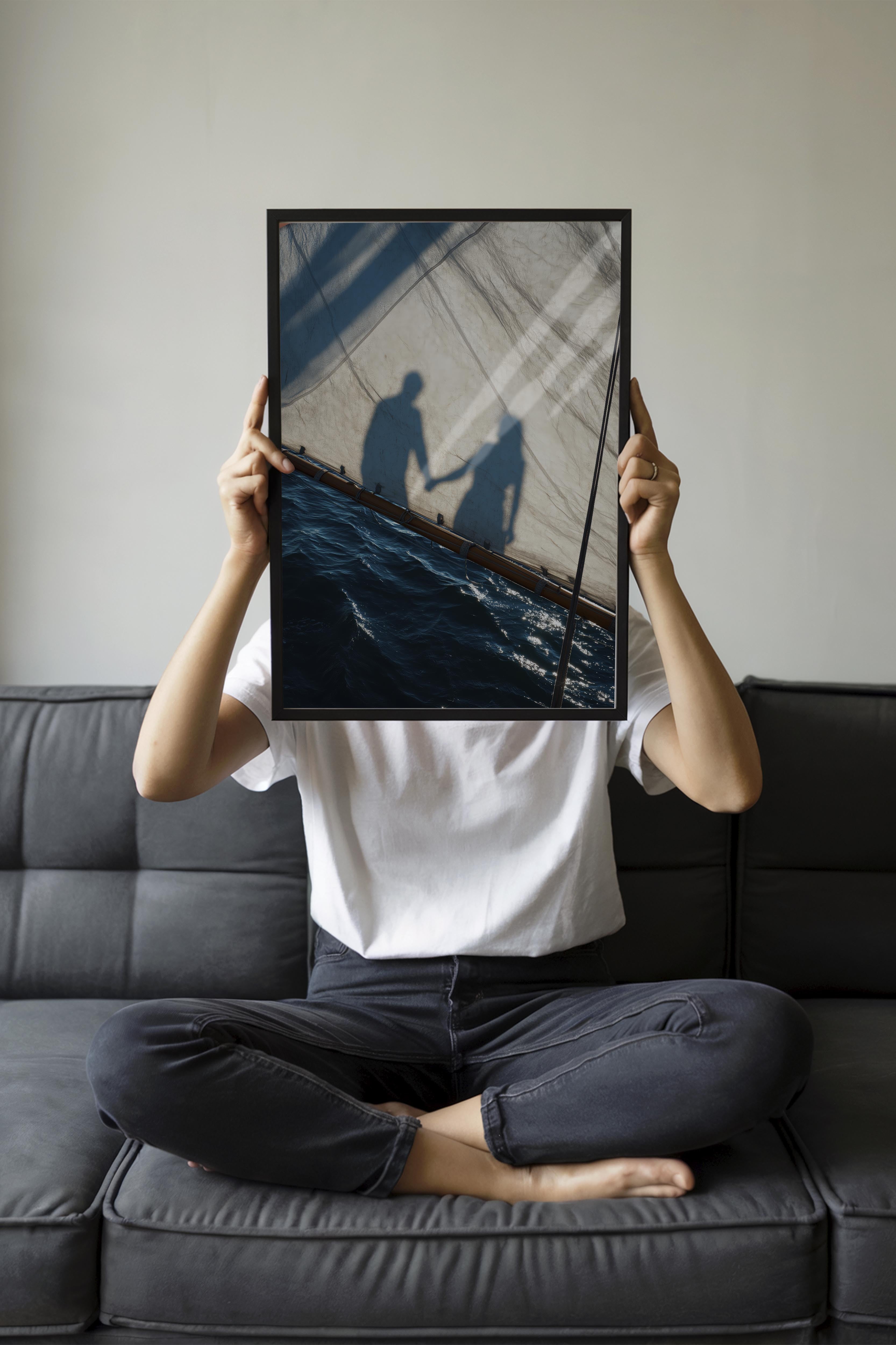 Yelken ve Gölge Posteri, Siyah Çerçeveli Poster, Old Money Serisi, NO:113230