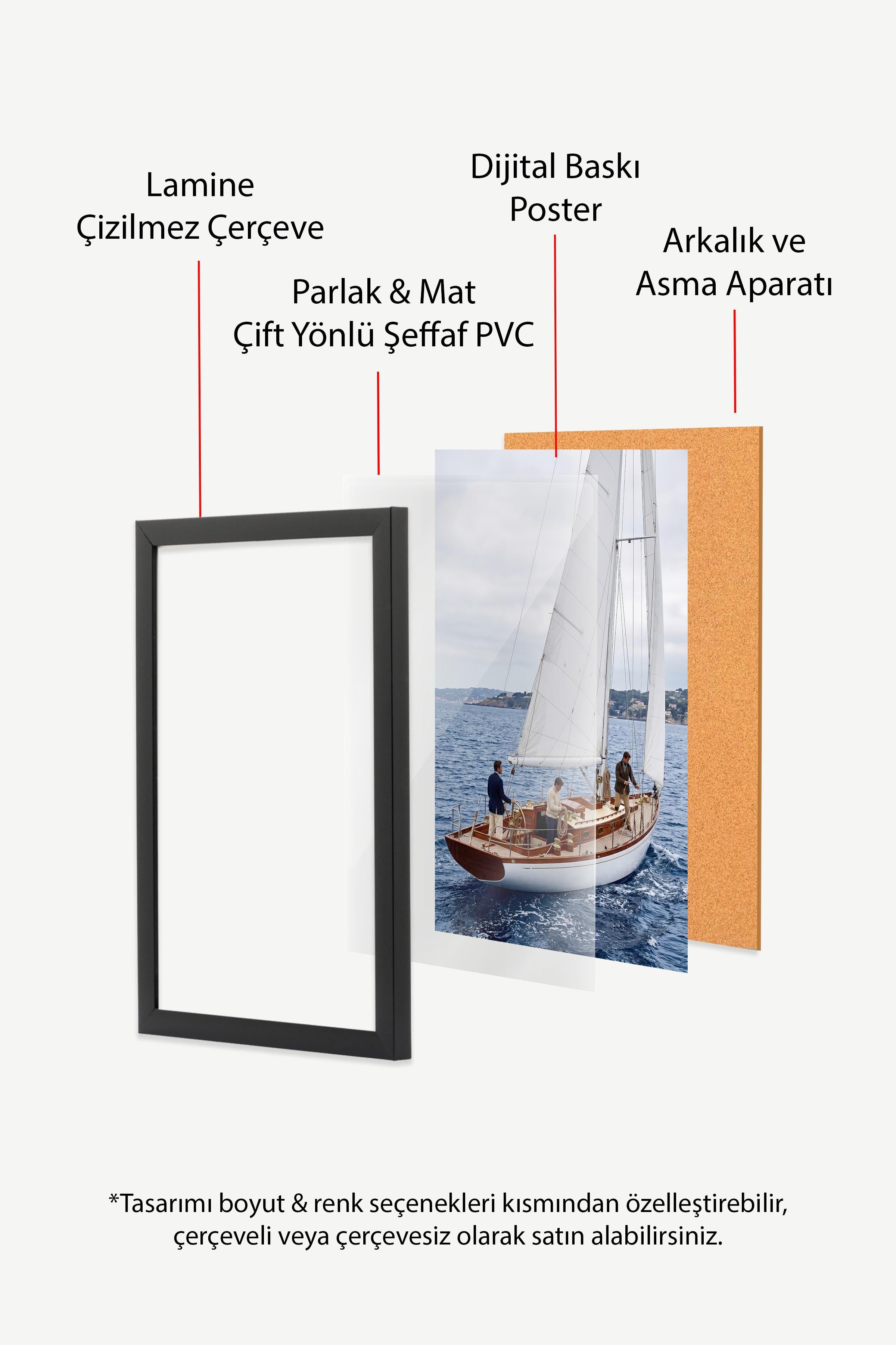 Yelkenli Posteri, Siyah Çerçeveli Poster, Old Money Serisi, NO:113203