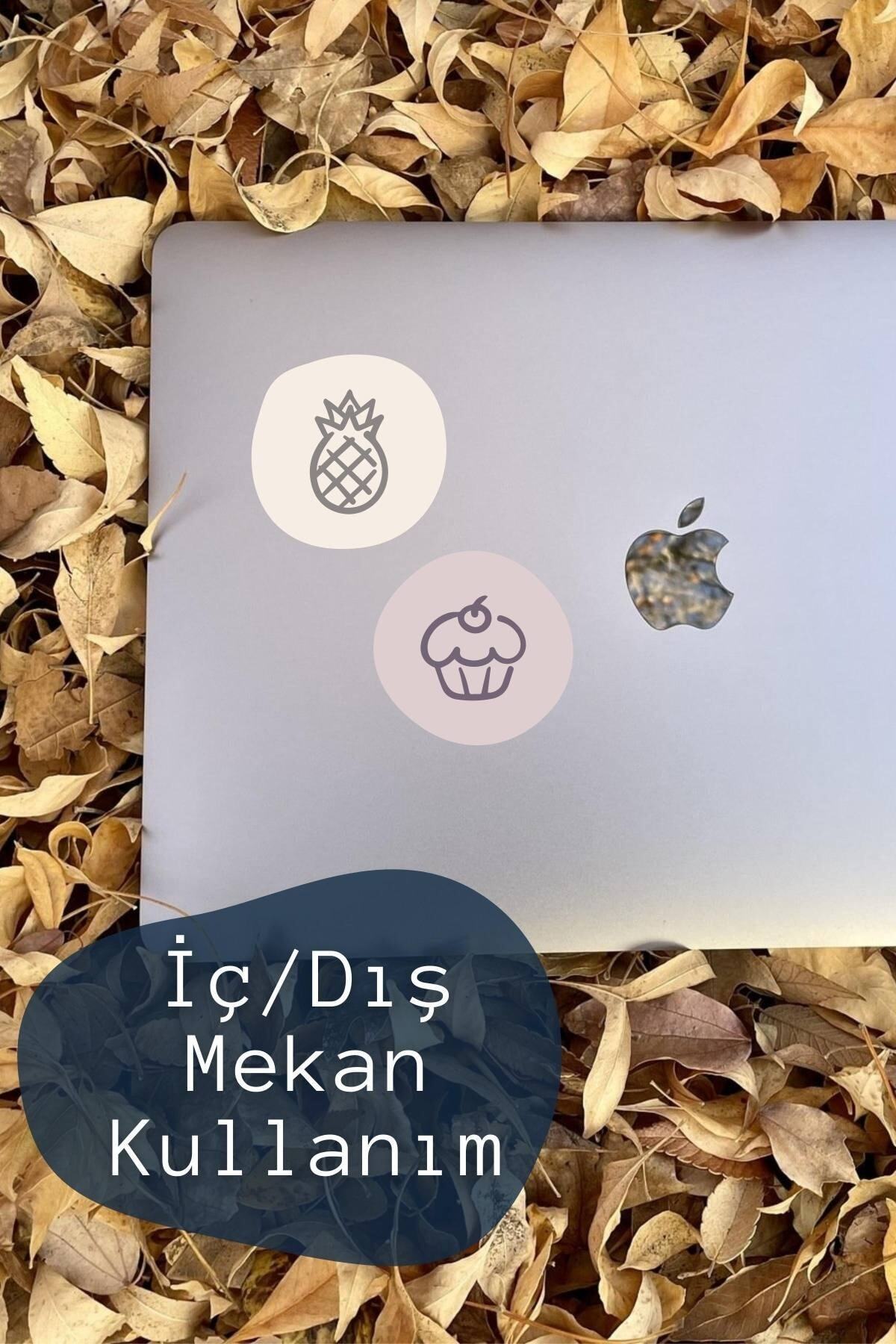 Yemek Temalı Sticker Seti - 6 Adet Etiket Seti- Telefon, Tablet, Defter Laptop Uyumlu Etiket