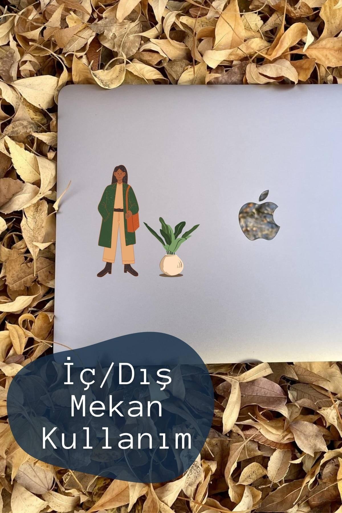 Yeşil Temalı Sticker Seti - 25 Adet Etiket Seti- Telefon, Tablet, Defter Laptop Uyumlu Etiket