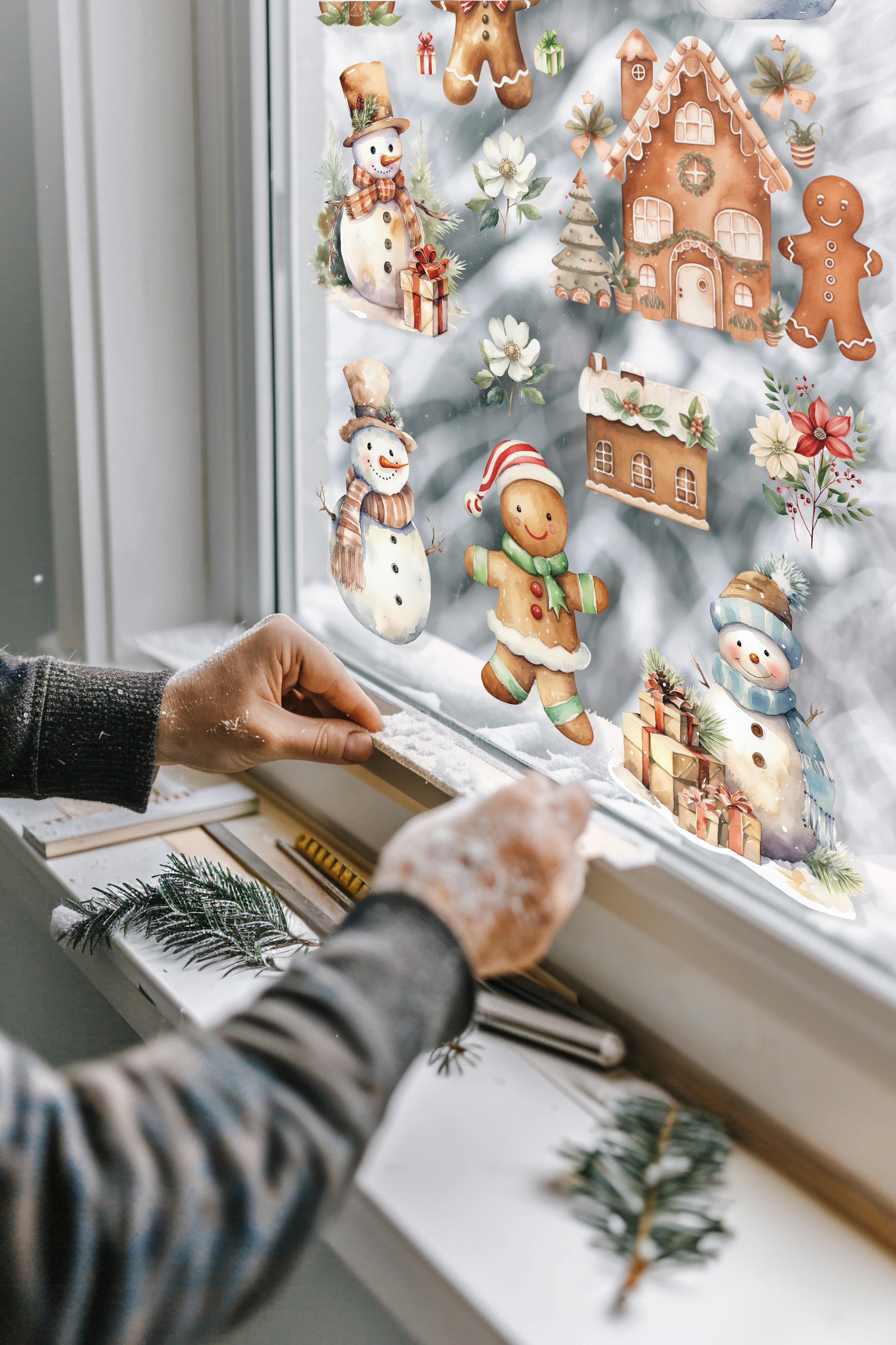 Yılbaşı Duvar Stickerı, Yılbaşı Süsü, Yılbaşı Dekoru, Yapışkanlı Duvar Stickerı, Yılbaşı Dekorasyon