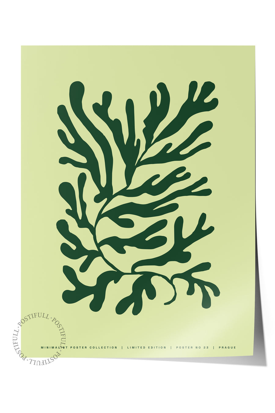 Yeşil Bitki Deseni Çerçevesiz Poster