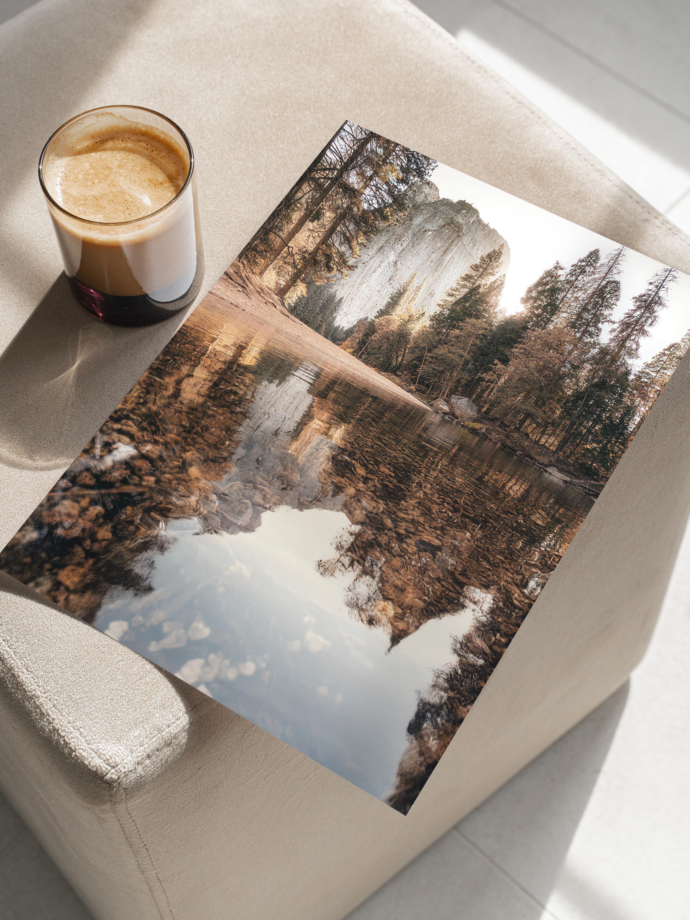 Yosemite Autumn Poster, Çerçevesiz Duvar Posteri, Dikey Duvar Tablosu Comfort Serisi NO:108504