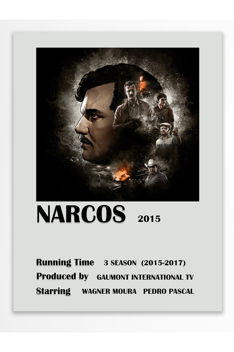 Narcos Film Çerçevesiz Poster