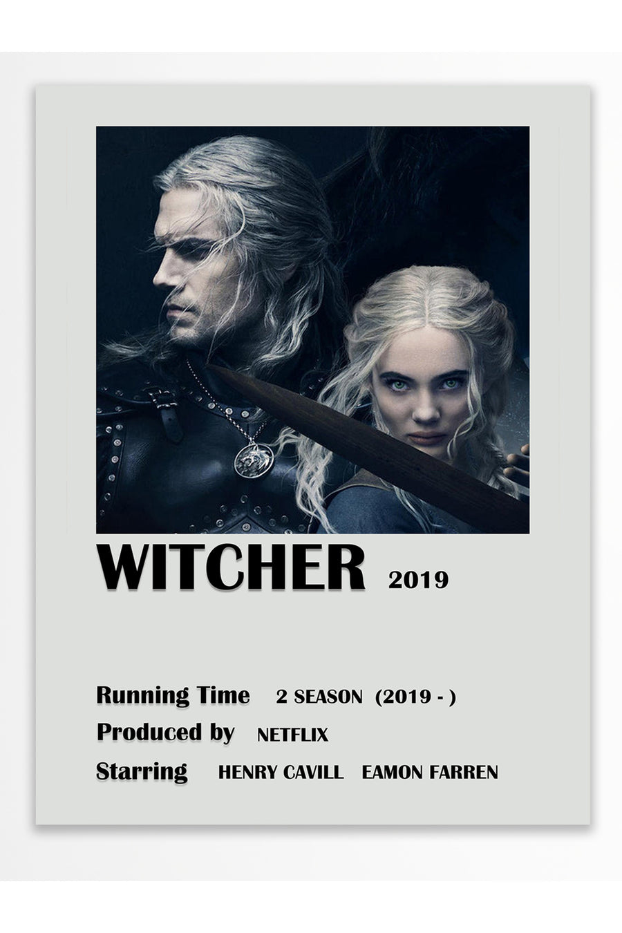 WITCHER 2019 Film Çerçevesiz Poster