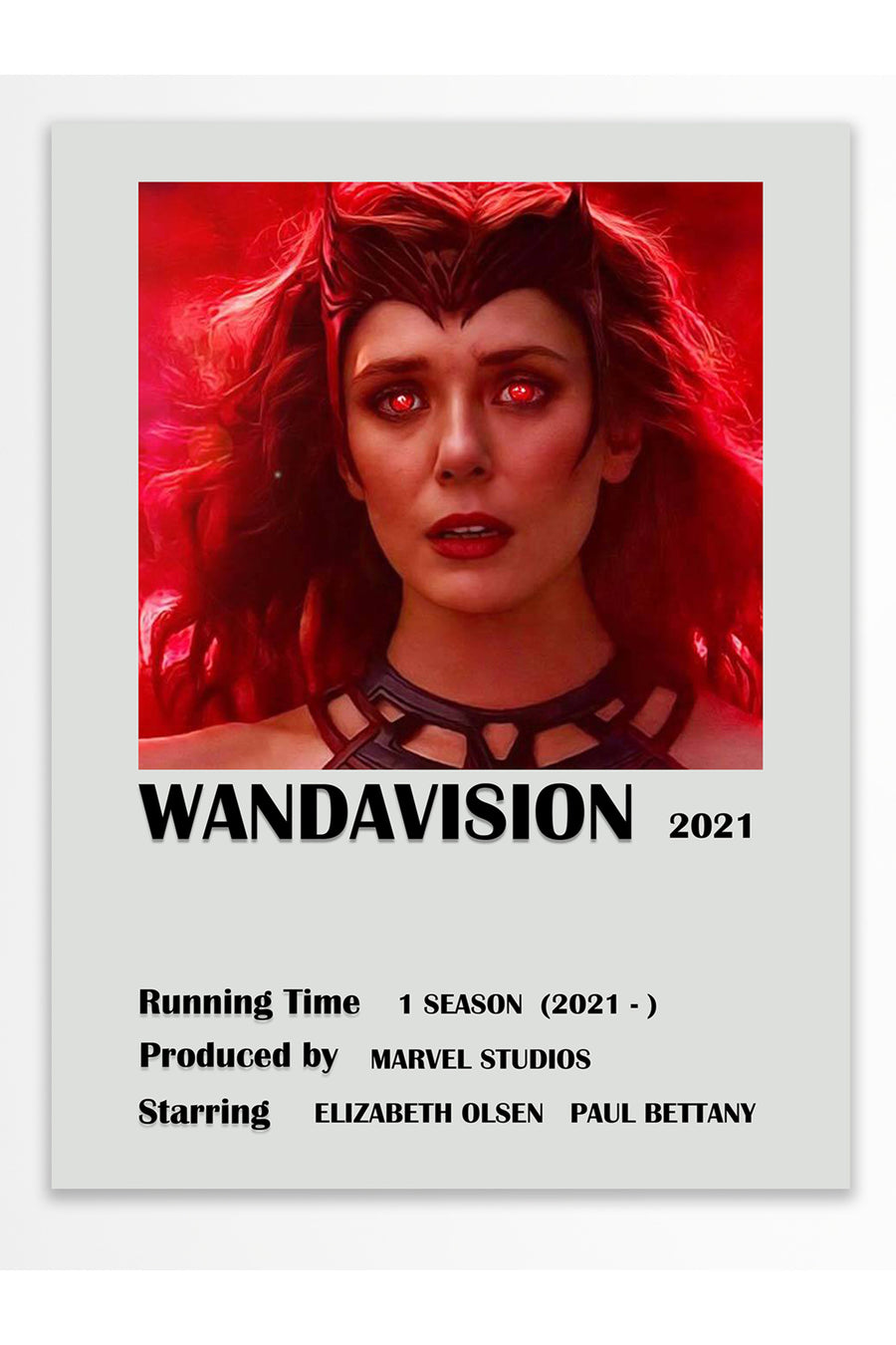 WANDAVISION 2021 Film Çerçevesiz Poster