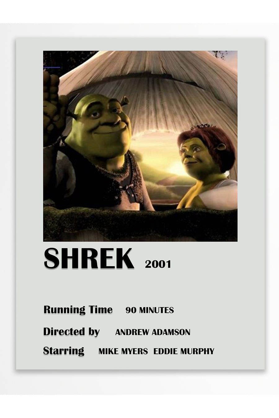 SHREK 2001 Film Çerçevesiz Poster