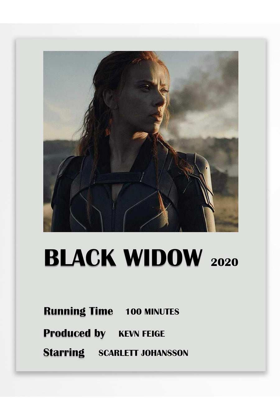 BLACK WIDOW 2020 Film Çerçevesiz Poster