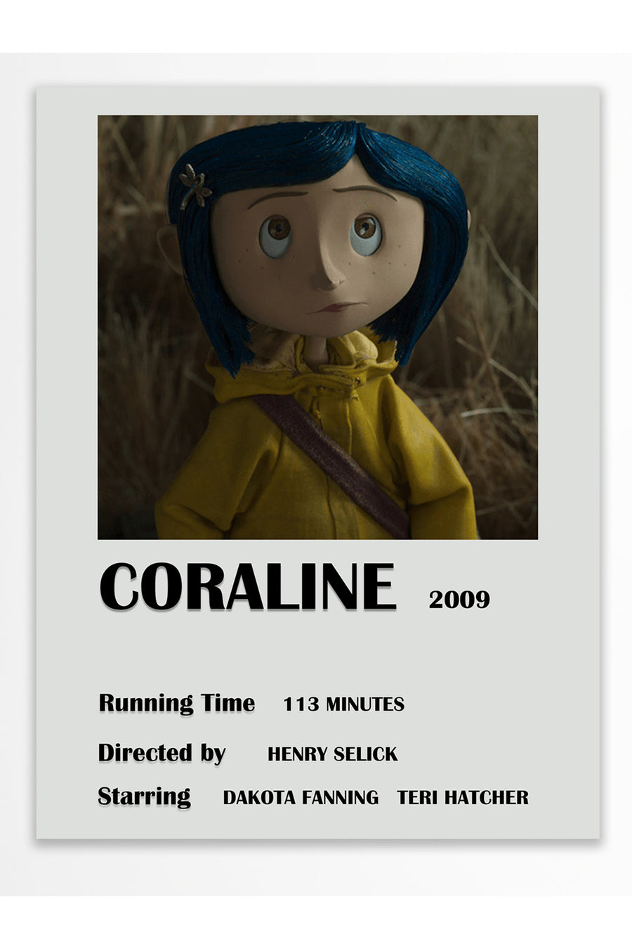 Coraline Film Çerçevesiz Poster