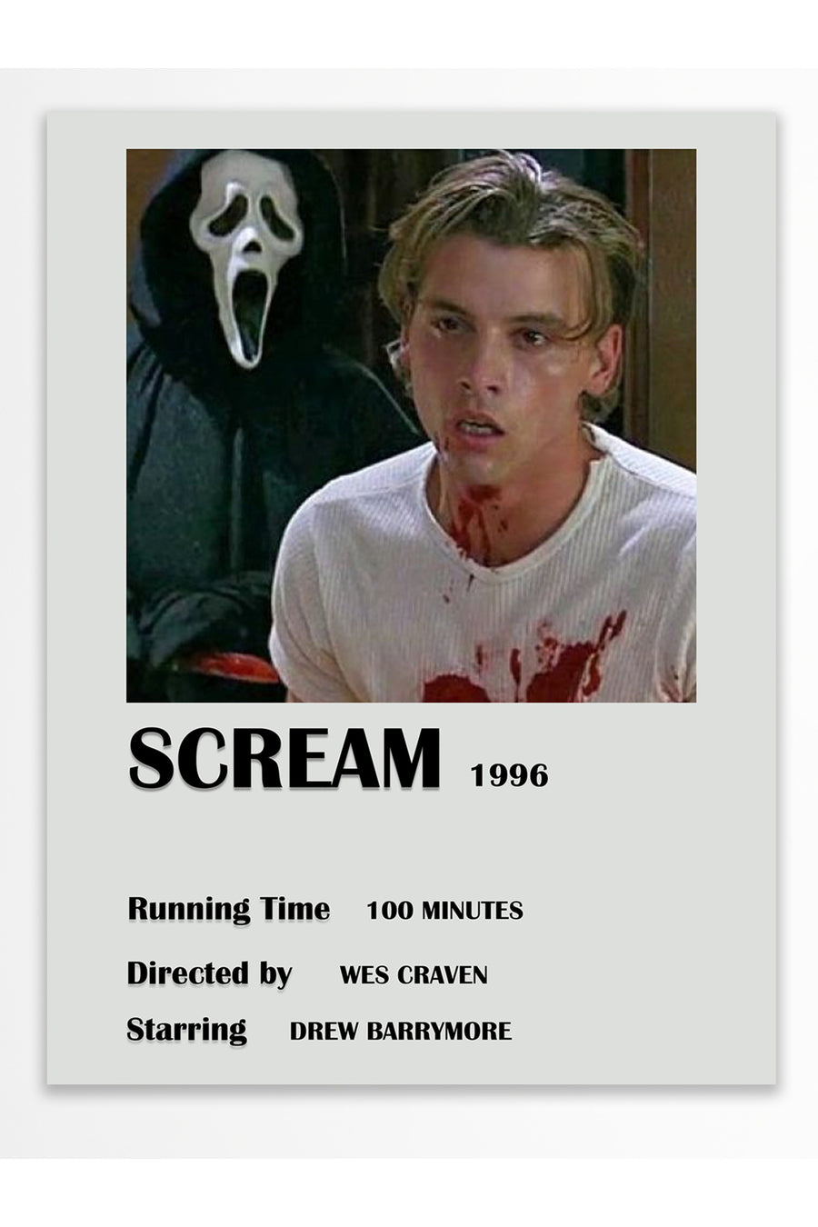 SCREAM 1996 Film Çerçevesiz Poster