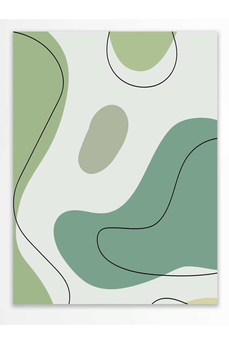 Soyut Organik Şekiller Pastel Tonlar Çerçevesiz Poster