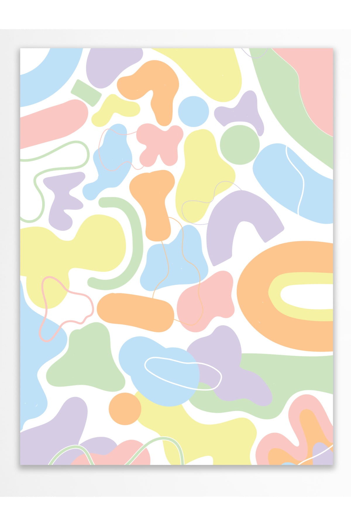 Pastel Tonlar Poster, Estetik Tasarım - Çerçevesiz