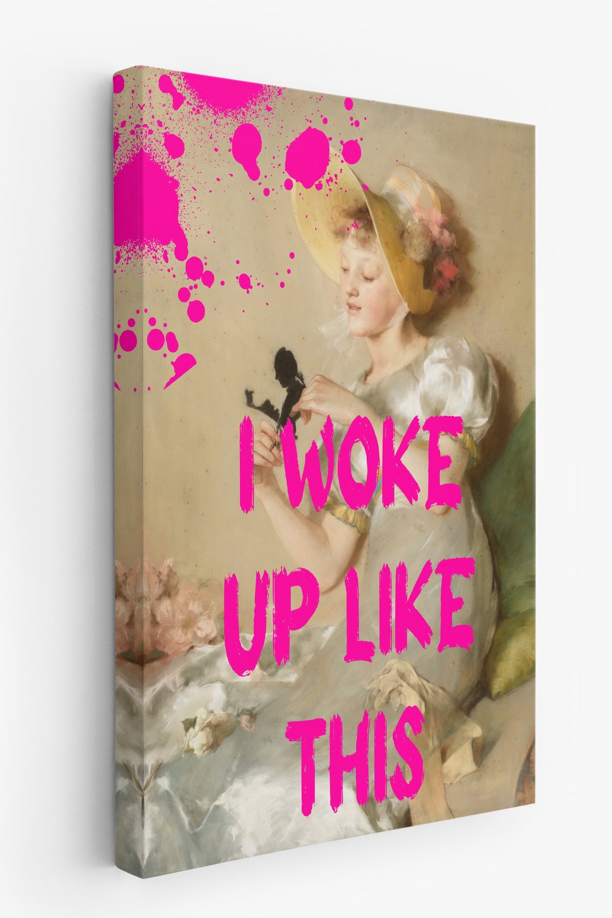 Farklı Tonlarda I WOKE UP LIKE THIS Alternatif Sanat Kanvas Tablo — NO:105126