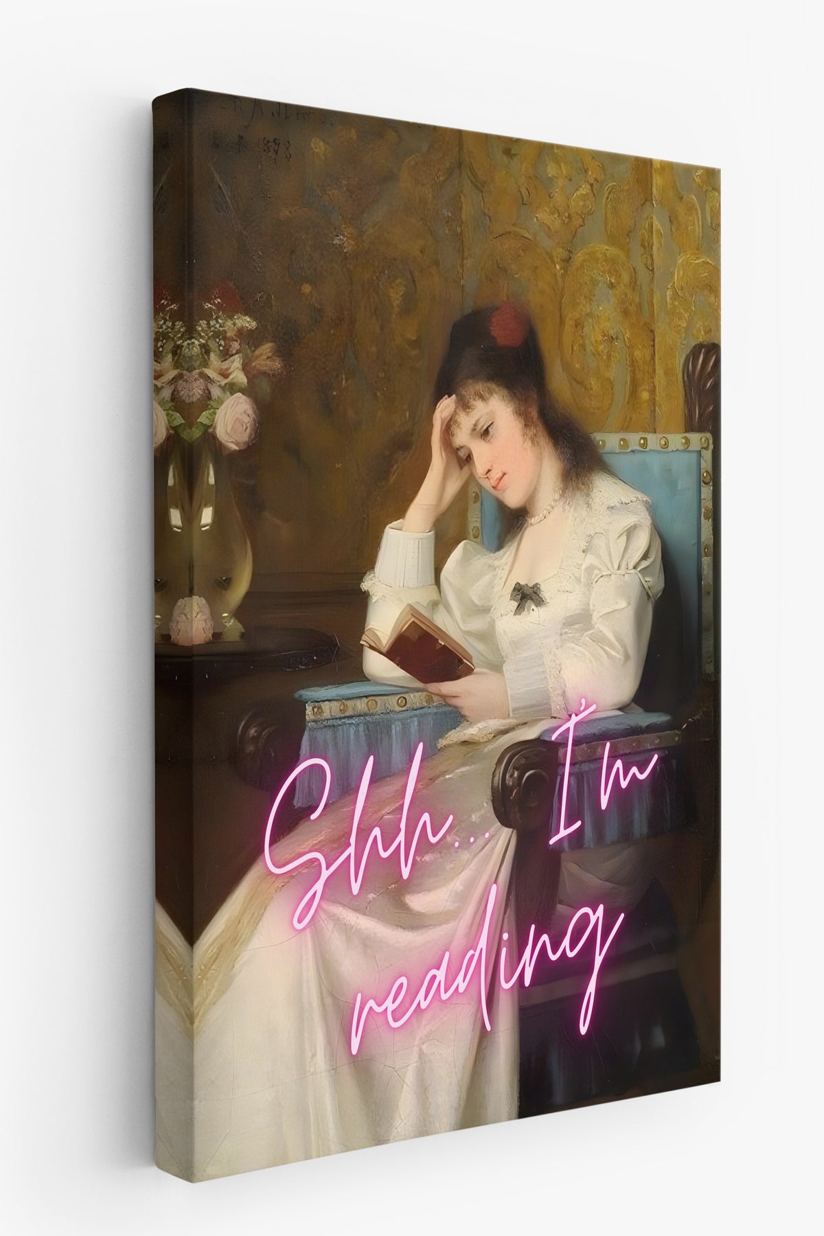 Shh... I'm reading Alternatif Sanat Kanvas Tablo