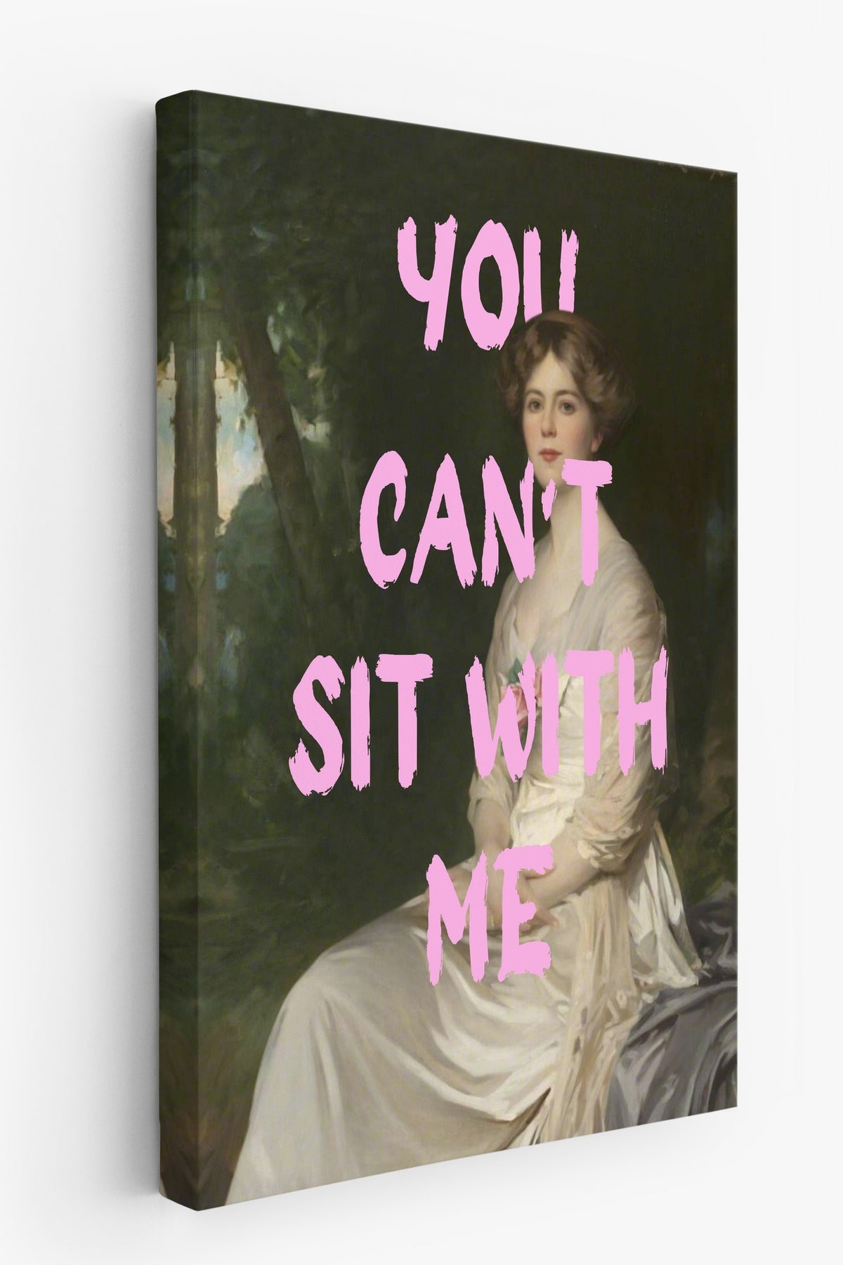 YOU CAN'T SIT WITH ME Alternatif Sanat Kanvas Tablo