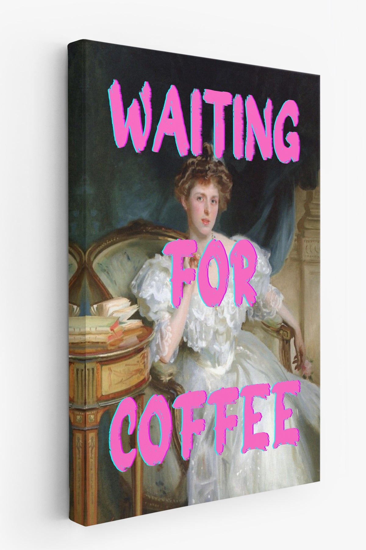 WAITING FOR COFFEE Alternatif Sanat Kanvas Tablo