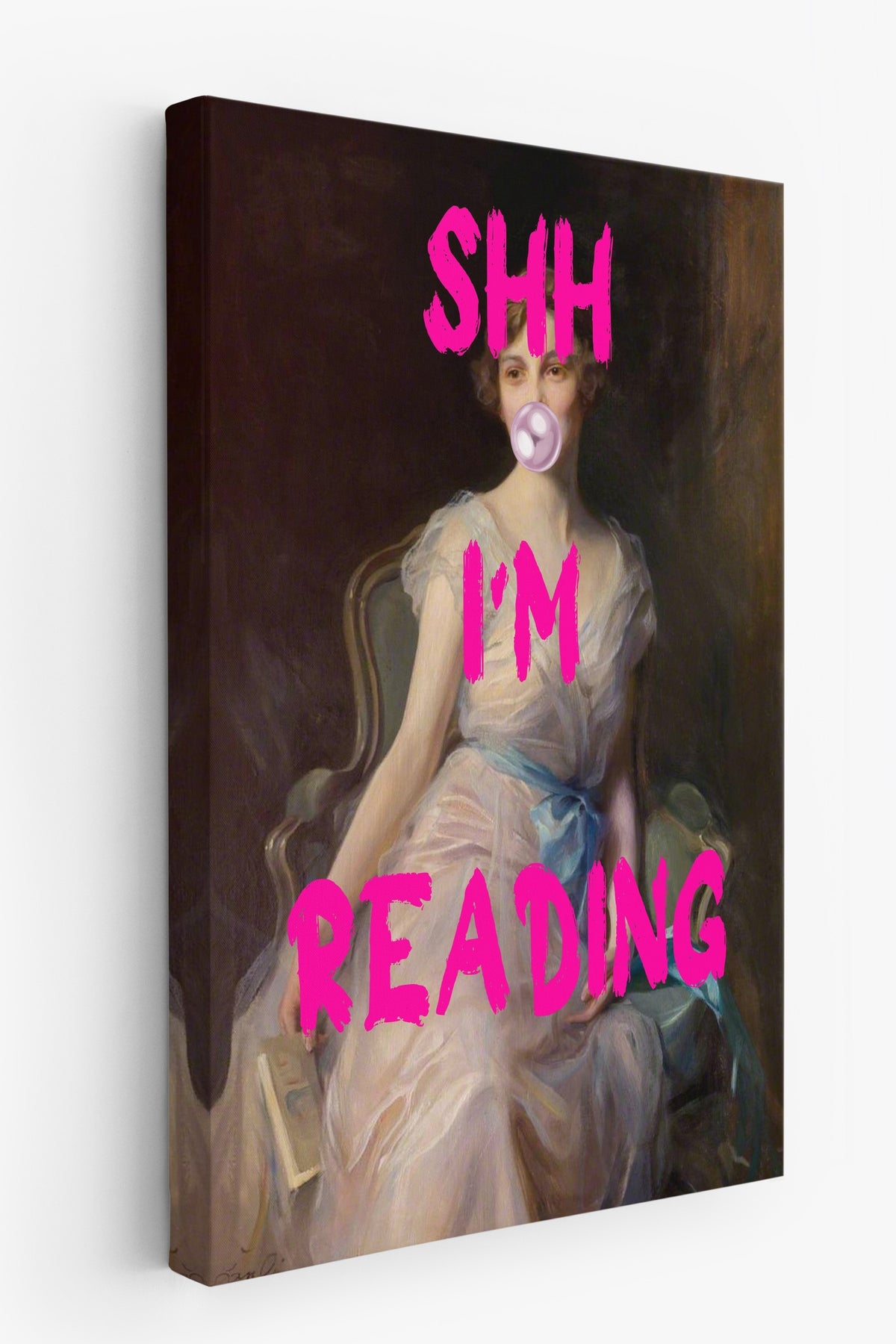 SHH I'M READING Alternatif Sanat Kanvas Tablo