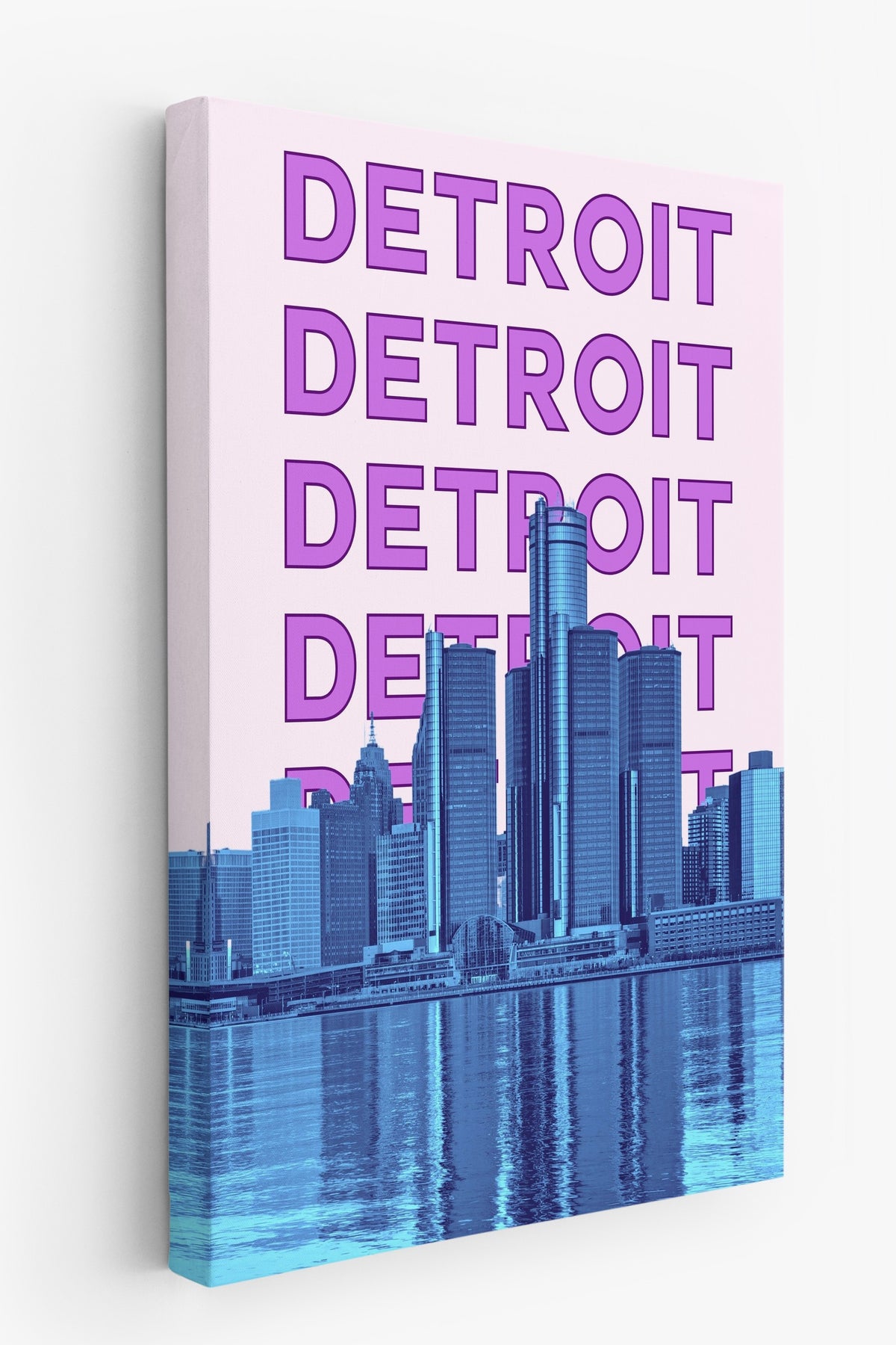 DETROIT Şehirler ve Ülkeler Kanvas Tablo