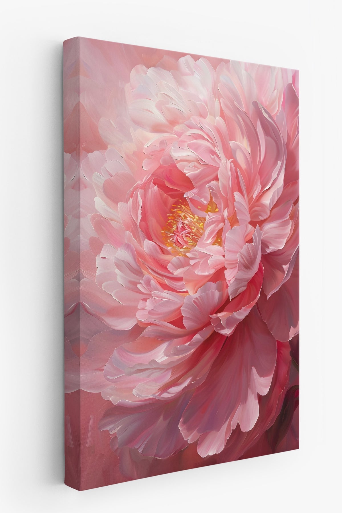 Pembe Şakayık Çiçeği Maximalist Kanvas Tablo