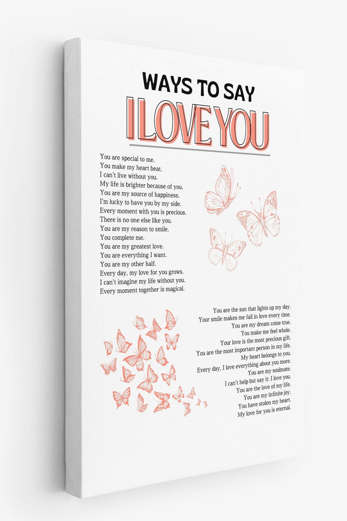 WAYS TO SAY I LOVE YOU Aura Kanvas Tablo