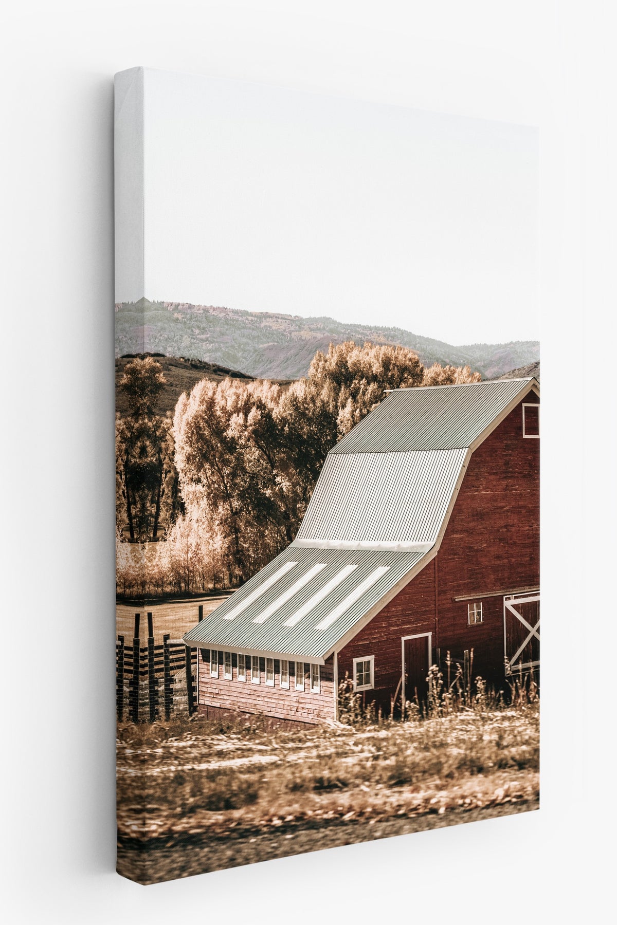 Kır Manzarası Rustic Kanvas Tablo