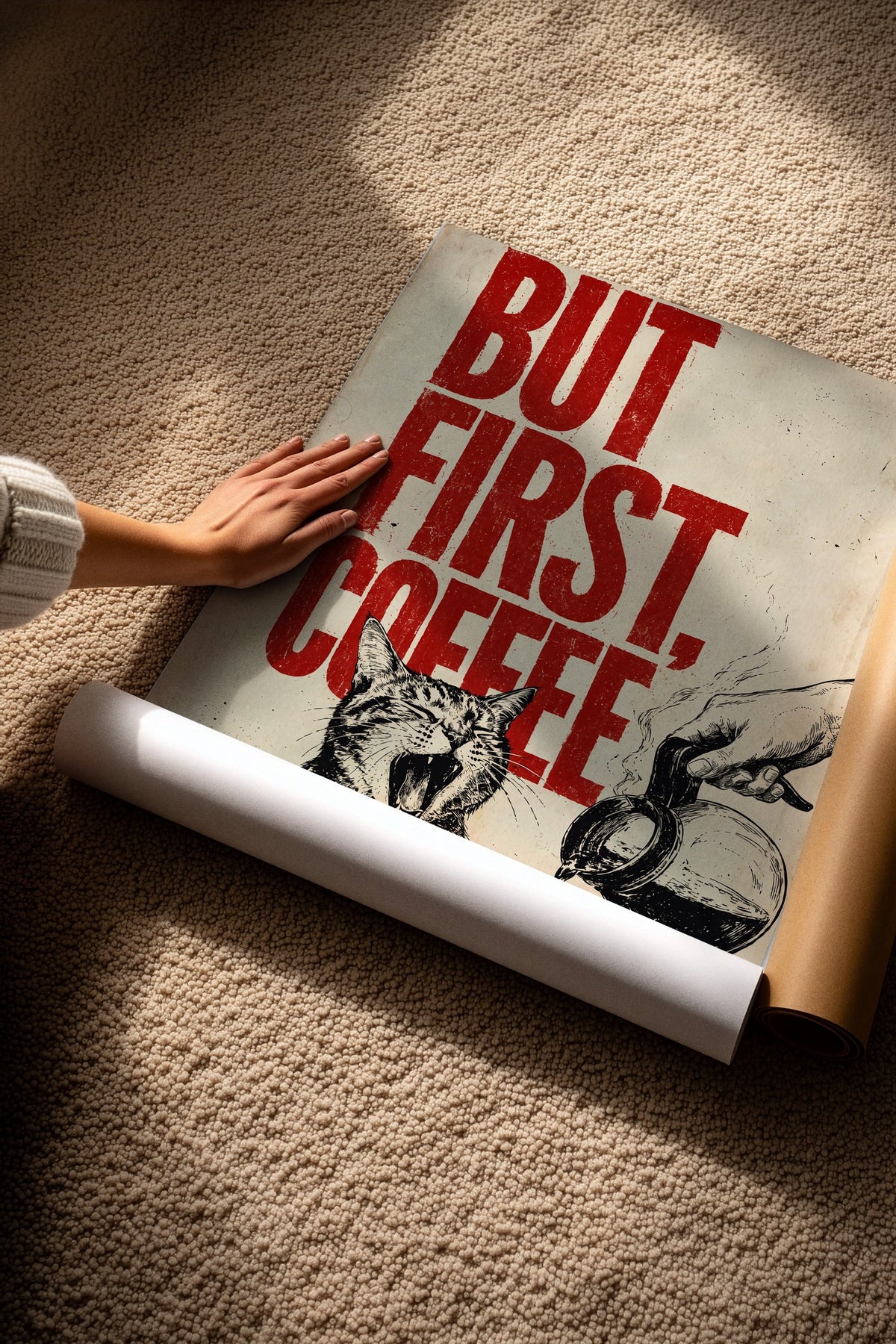 BUT FIRST, COFFEE Çerçevesiz Poster