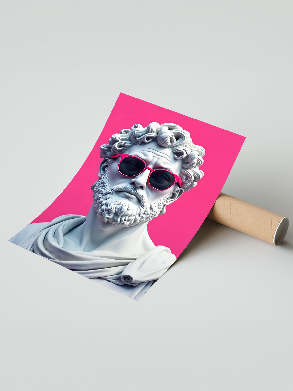Heykel Büstü ve Gözlük Çerçevesiz Poster