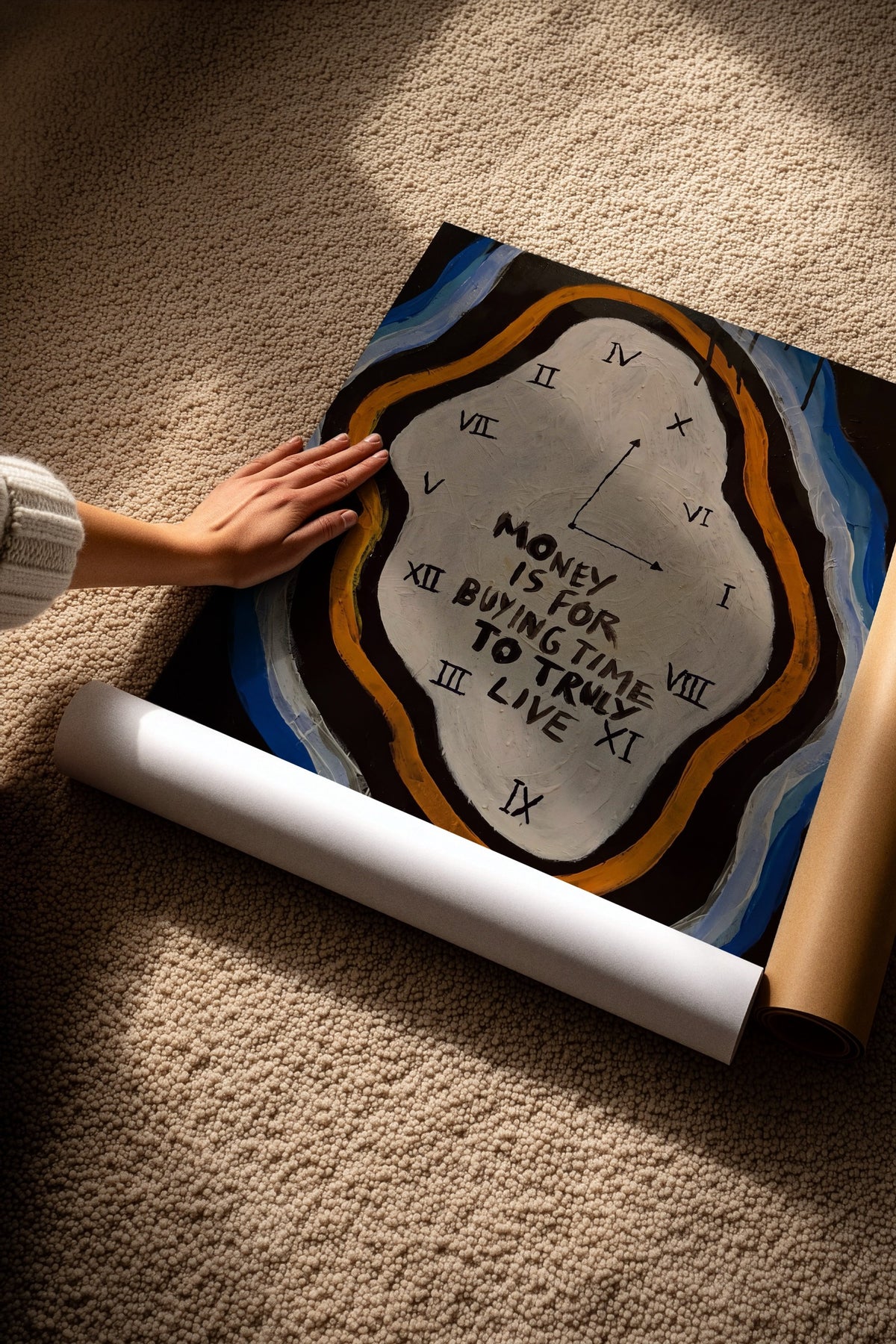 Money is for buying time to truly live Çerçevesiz Poster