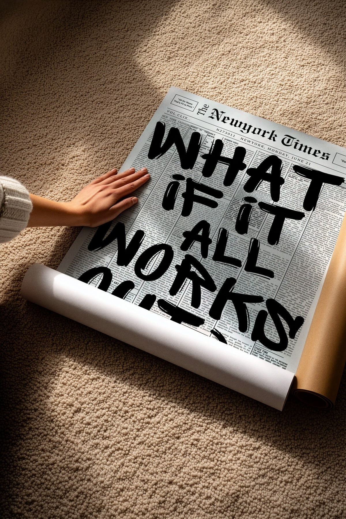 WHAT IF IT ALL WORKS OUT? Çerçevesiz Poster