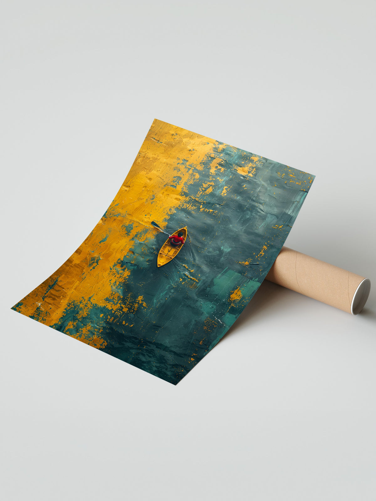 Sarı Kano ile İkili Renk Dünyası Çerçevesiz Poster