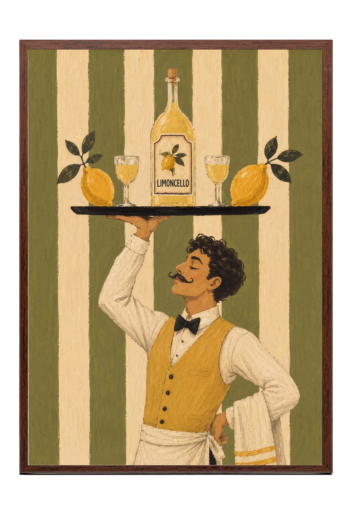 Limoncello Poster – Kahverengi Çerçeveli Tablo