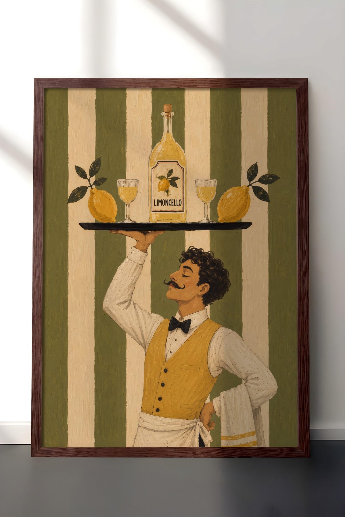Limoncello Poster – Kahverengi Çerçeveli Tablo