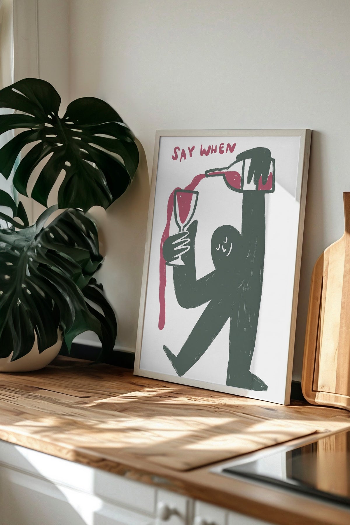 Say When Poster – Beyaz Çerçeveli Tablo