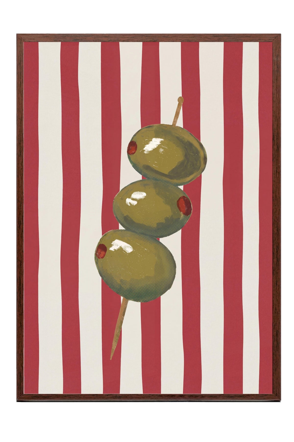 Zeytin Şiş Poster – Kahverengi Çerçeveli Tablo