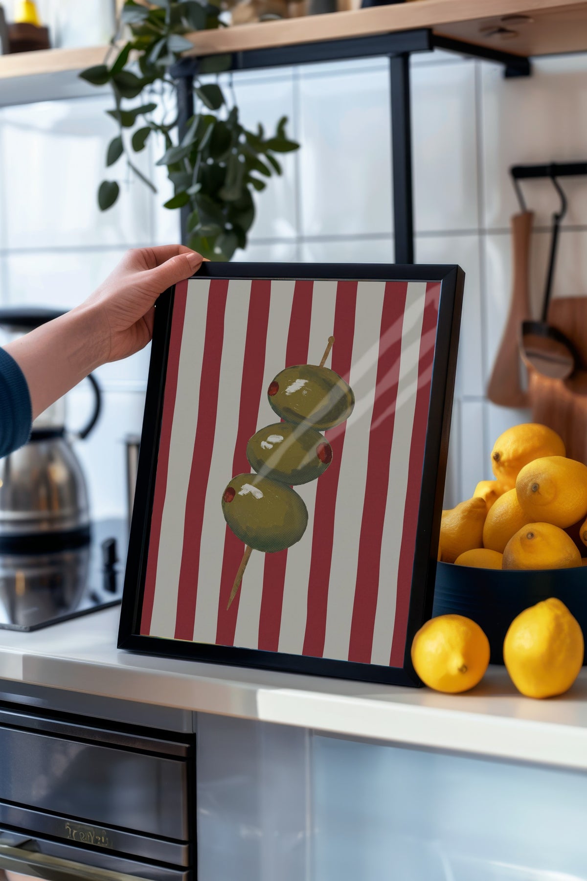 Zeytin Şiş Poster – Siyah Çerçeveli Tablo