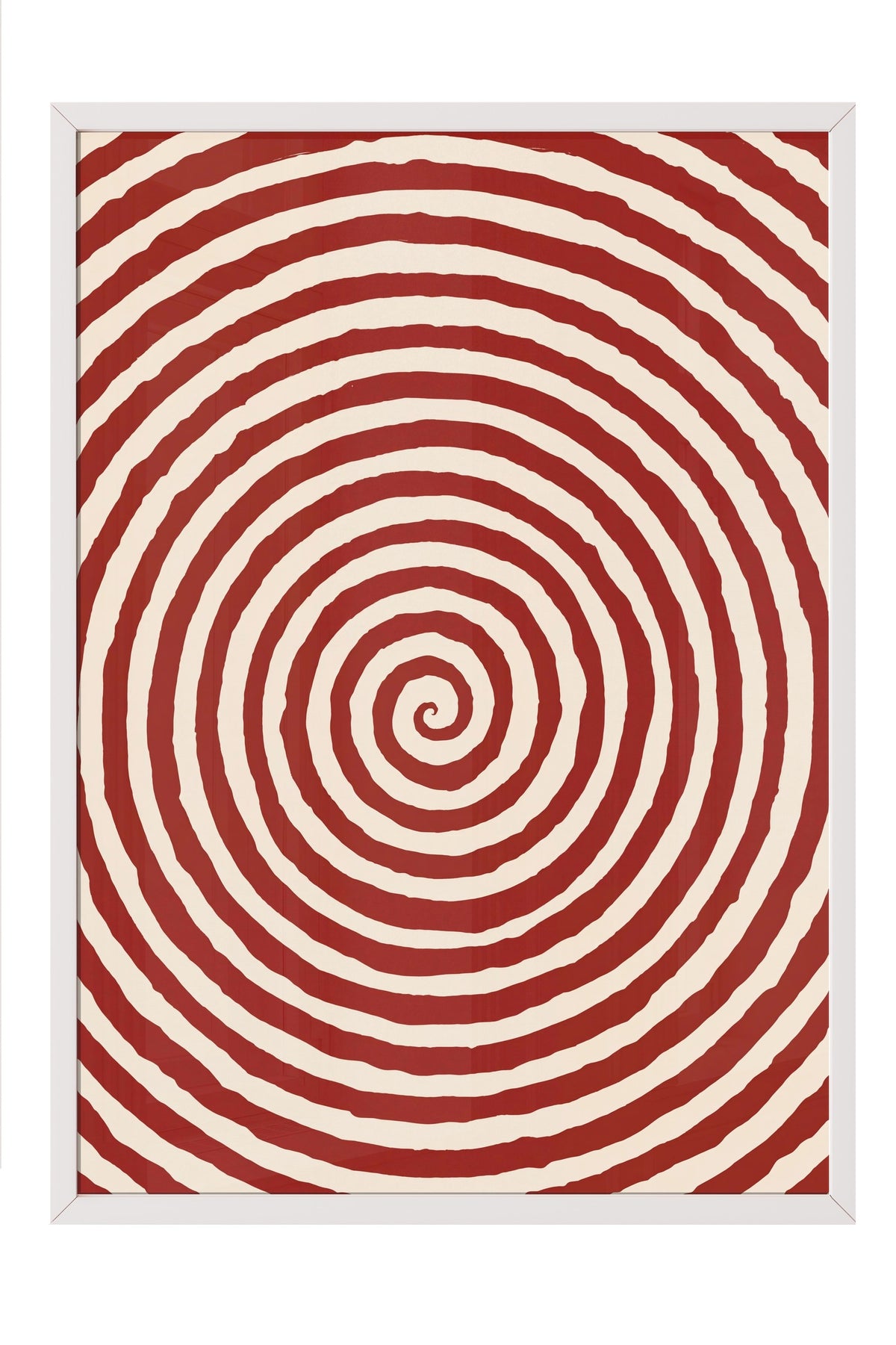 Kıvrımlı Dairesel Desen Poster – Beyaz Çerçeveli Tablo
