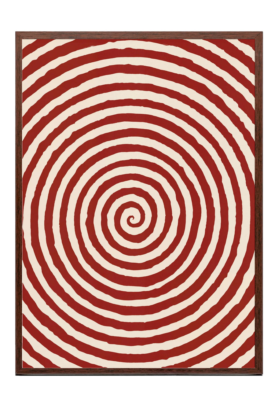 Kıvrımlı Dairesel Desen Poster – Kahverengi Çerçeveli Tablo