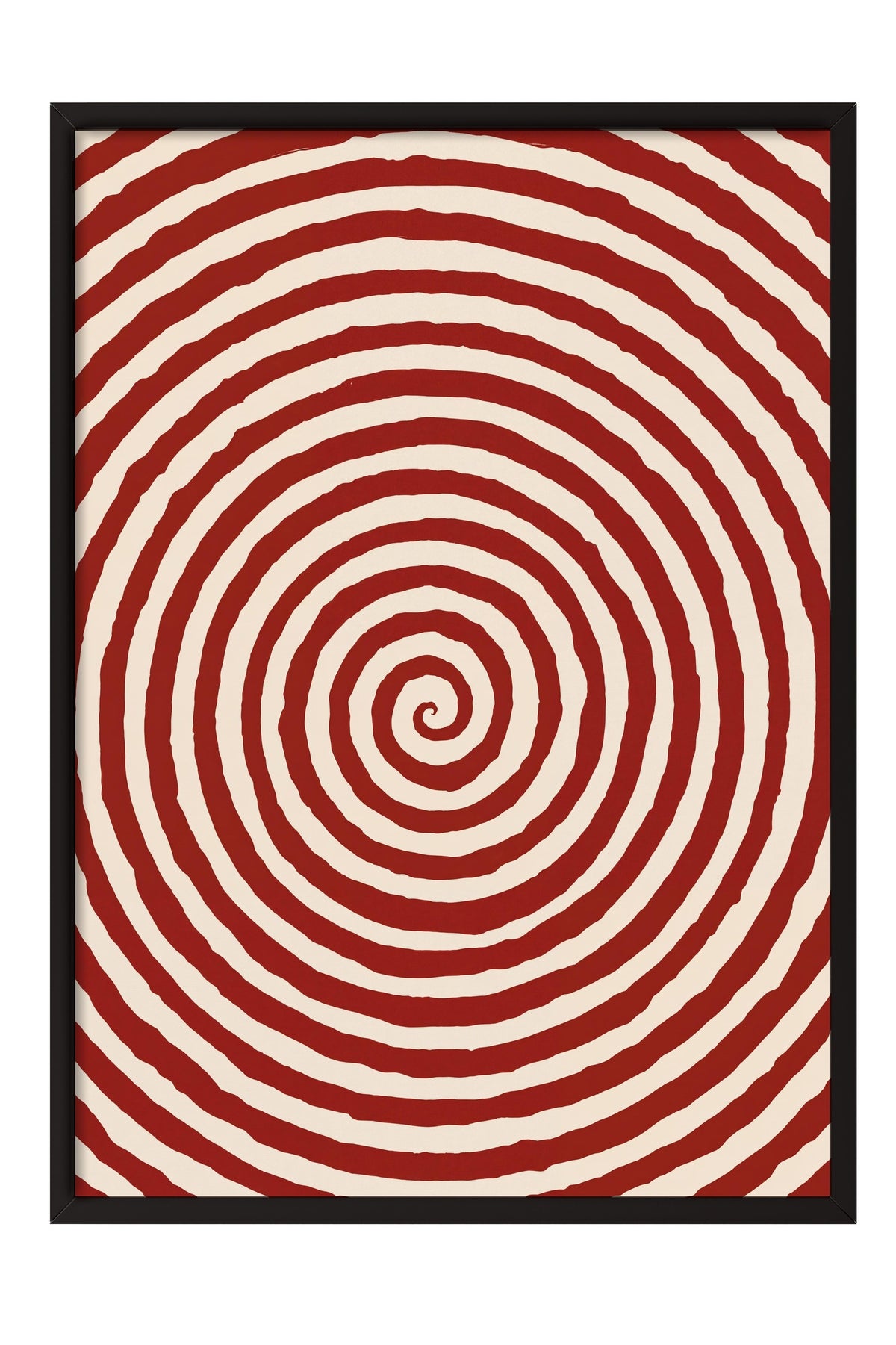 Kıvrımlı Dairesel Desen Poster – Siyah Çerçeveli Tablo