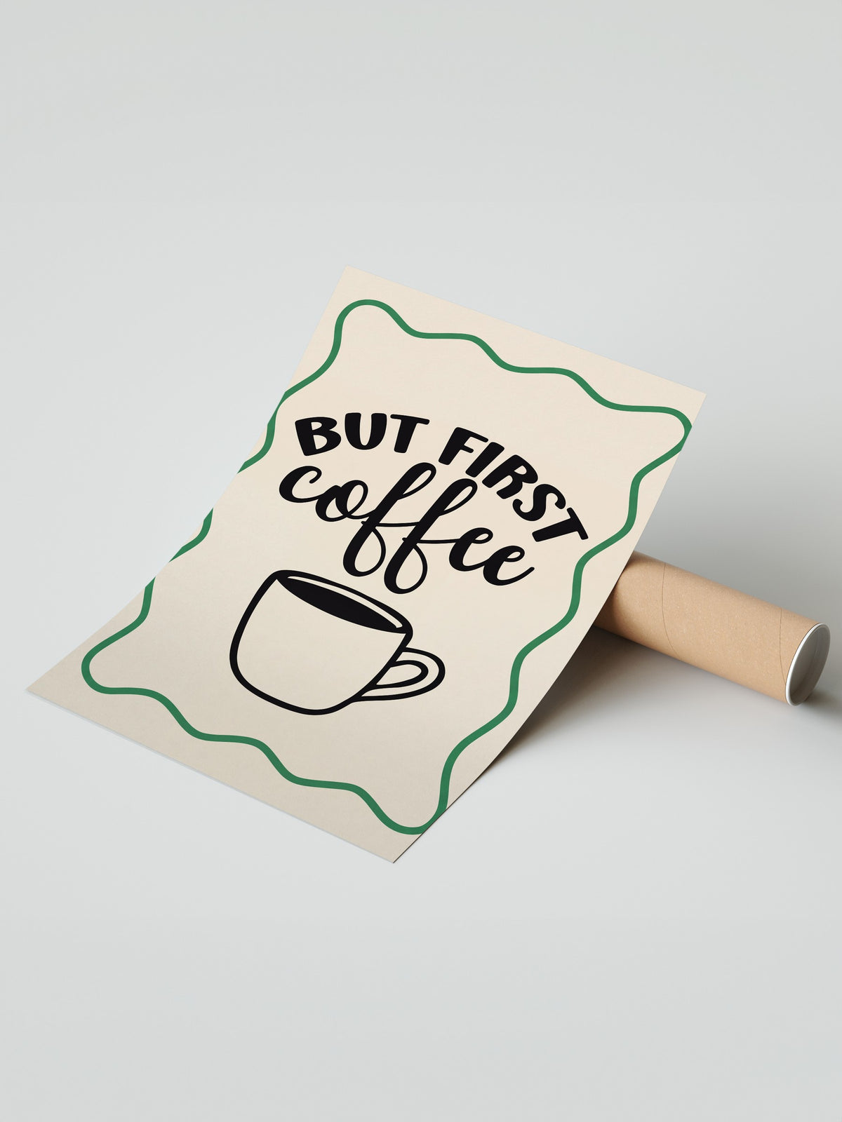 BUT FIRST coffee Çerçevesiz Poster